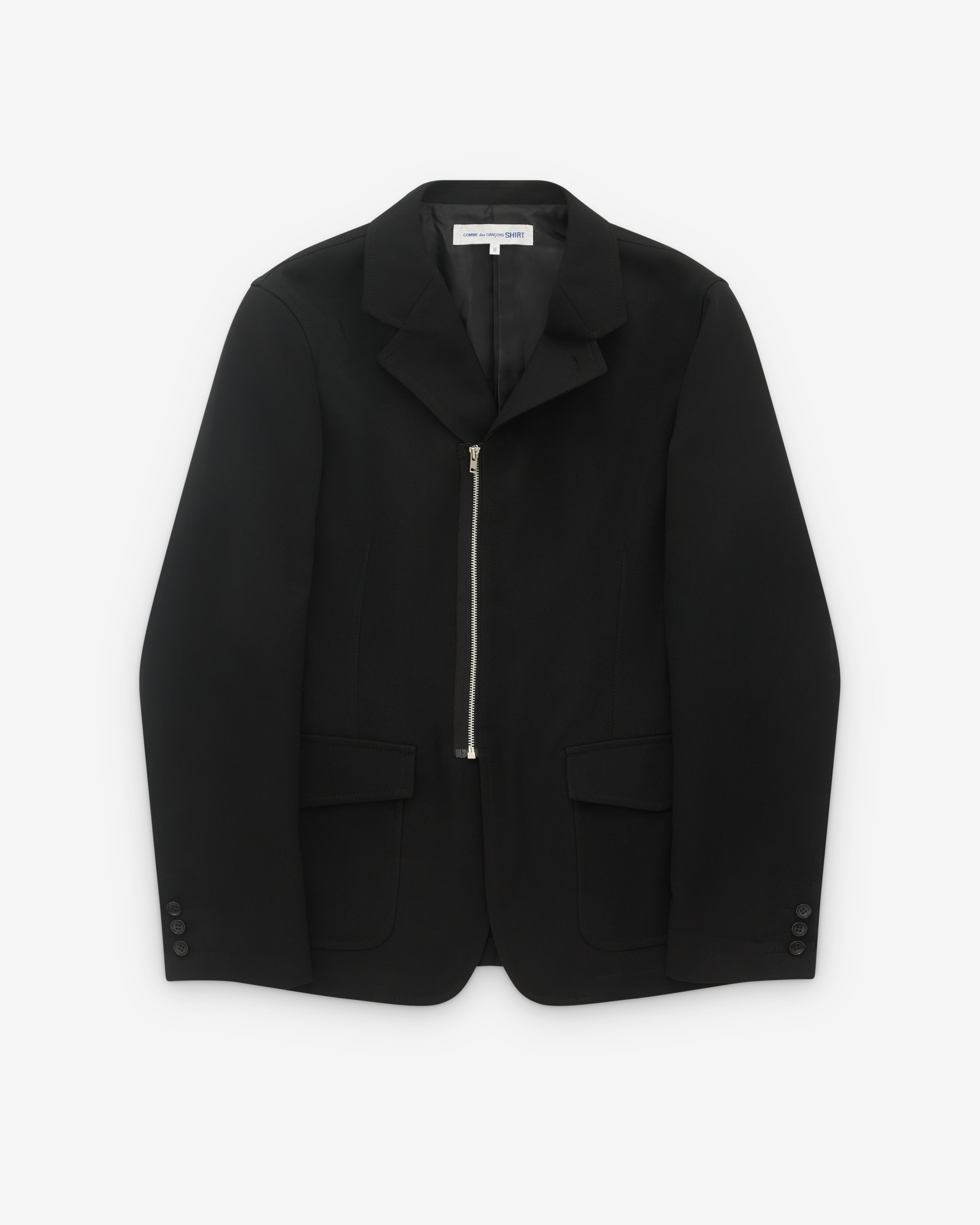 CDG Shirt: Men's Zip Blazer (Black) | Dover Street Market London