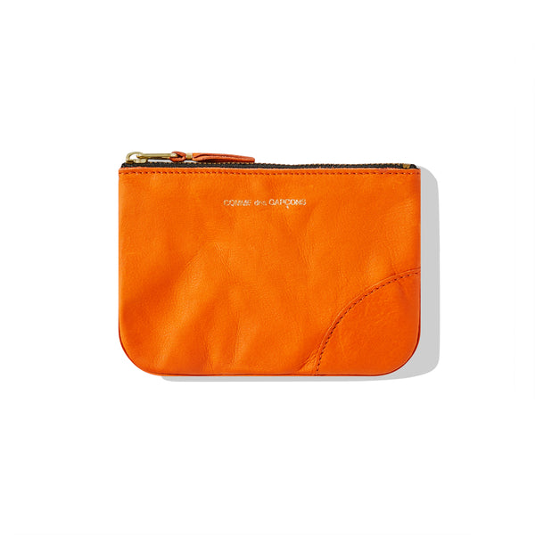 CDG Wallet - Washed Wallet Zip Pouch - (Burnt Orange)