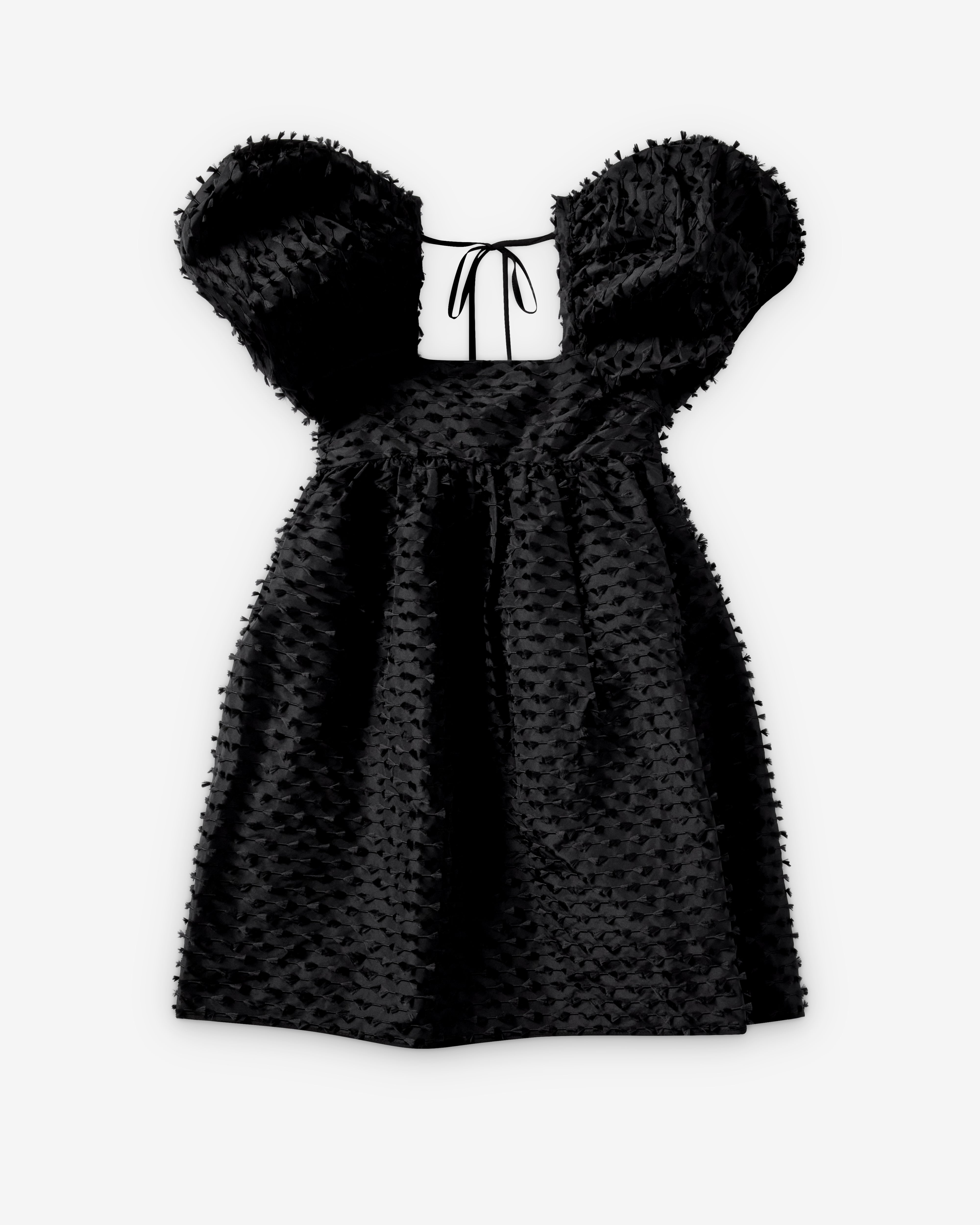 Cecilie Bahnsen: Women's Fiamma Fil-Coupé Dress (Black) | Dover