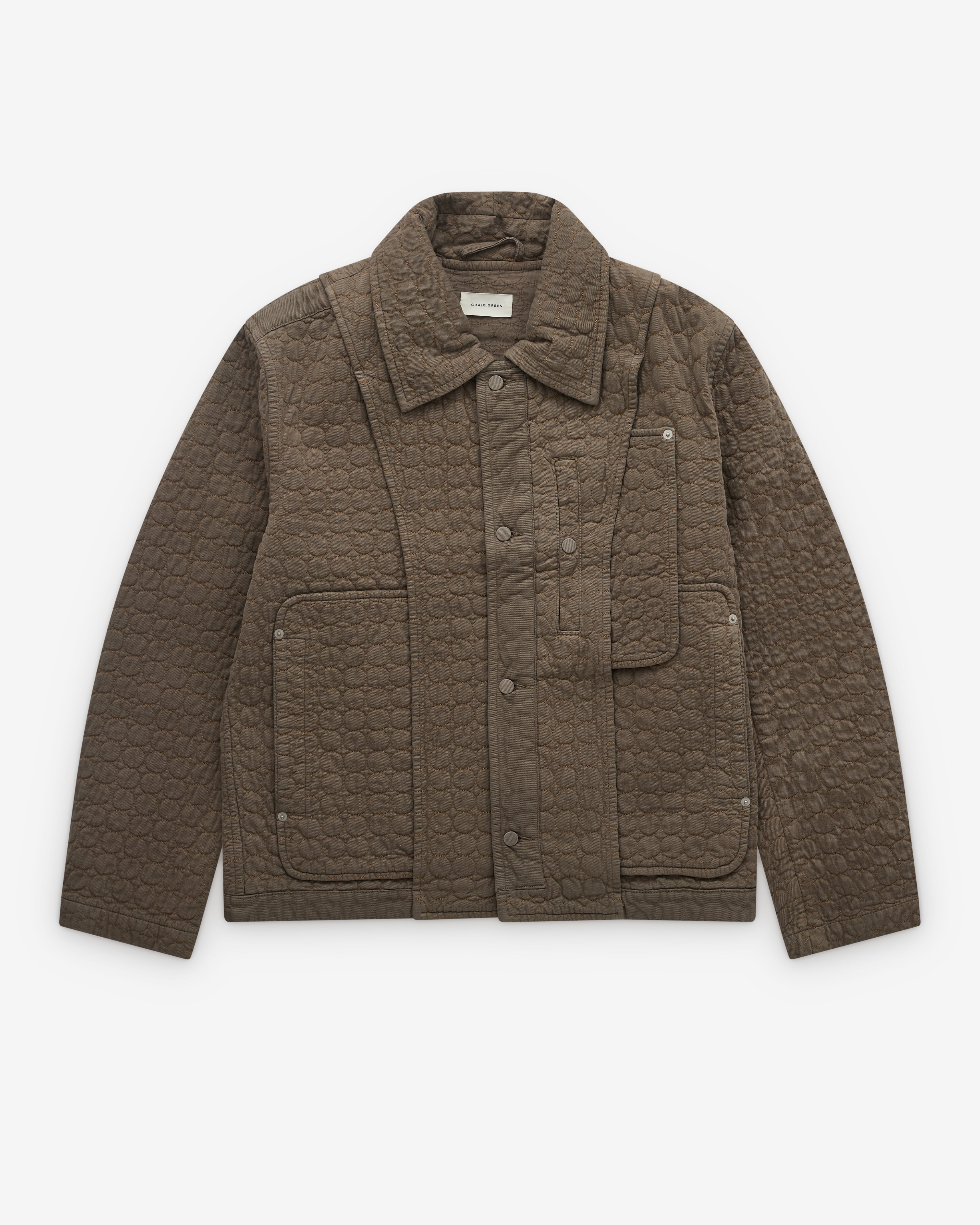 Craig Green: Men's Circle Quilt Jacket (Sand) | Dover Street