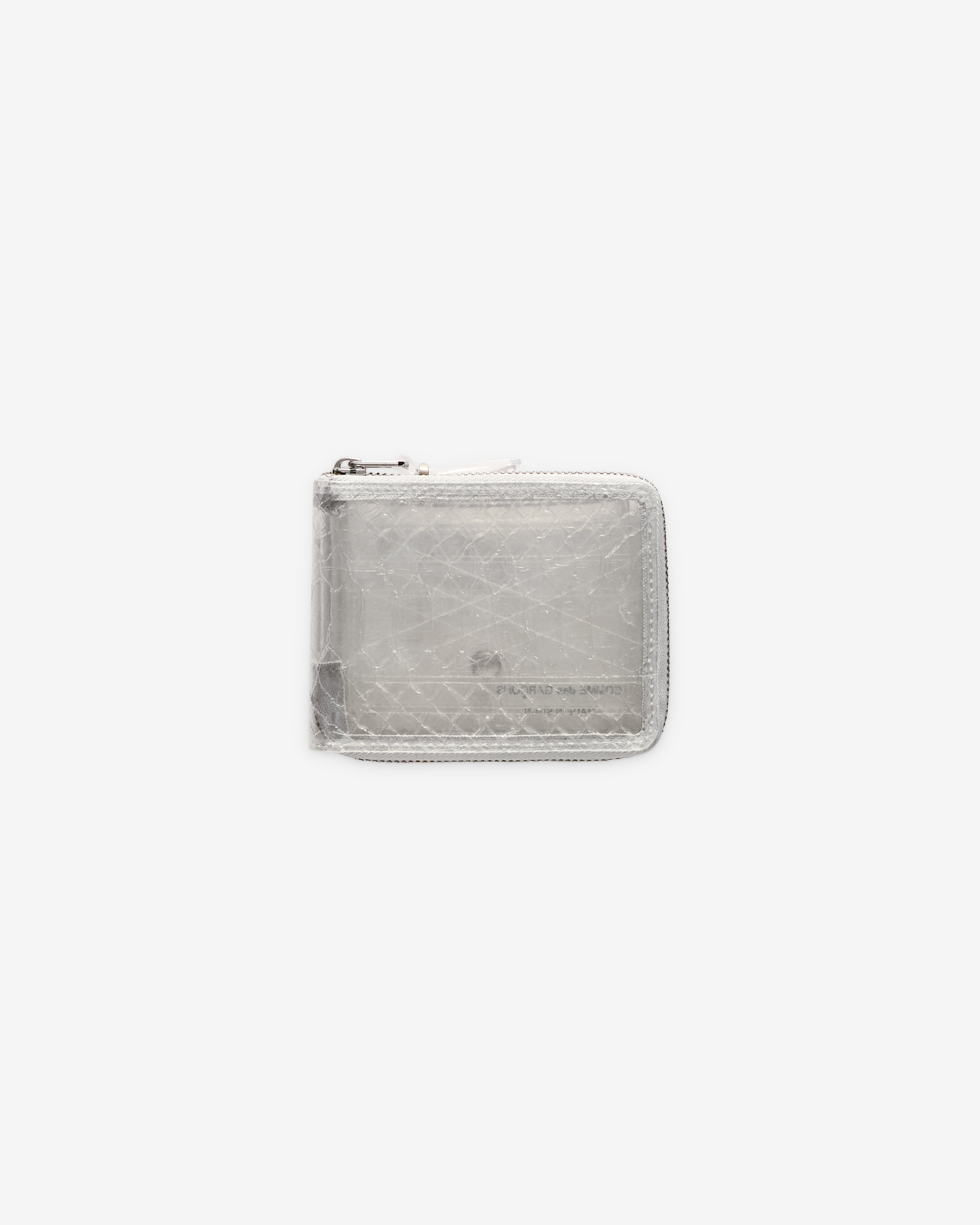 CDG Wallet: Transparent Snake Zip Around Wallet (SA7100ST Clear