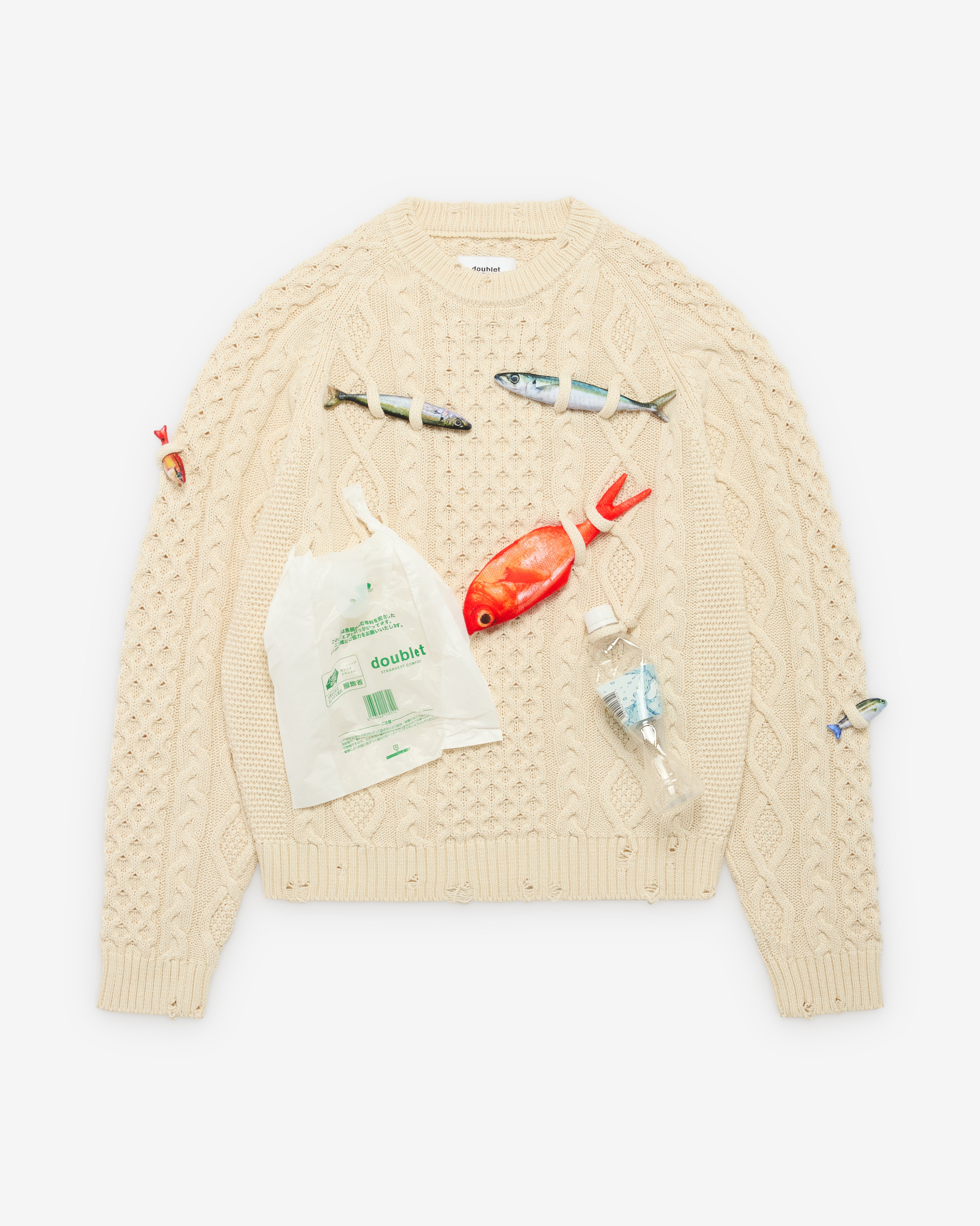 Doublet: Men's Caught In The Cable Fisherman (White) | Dover