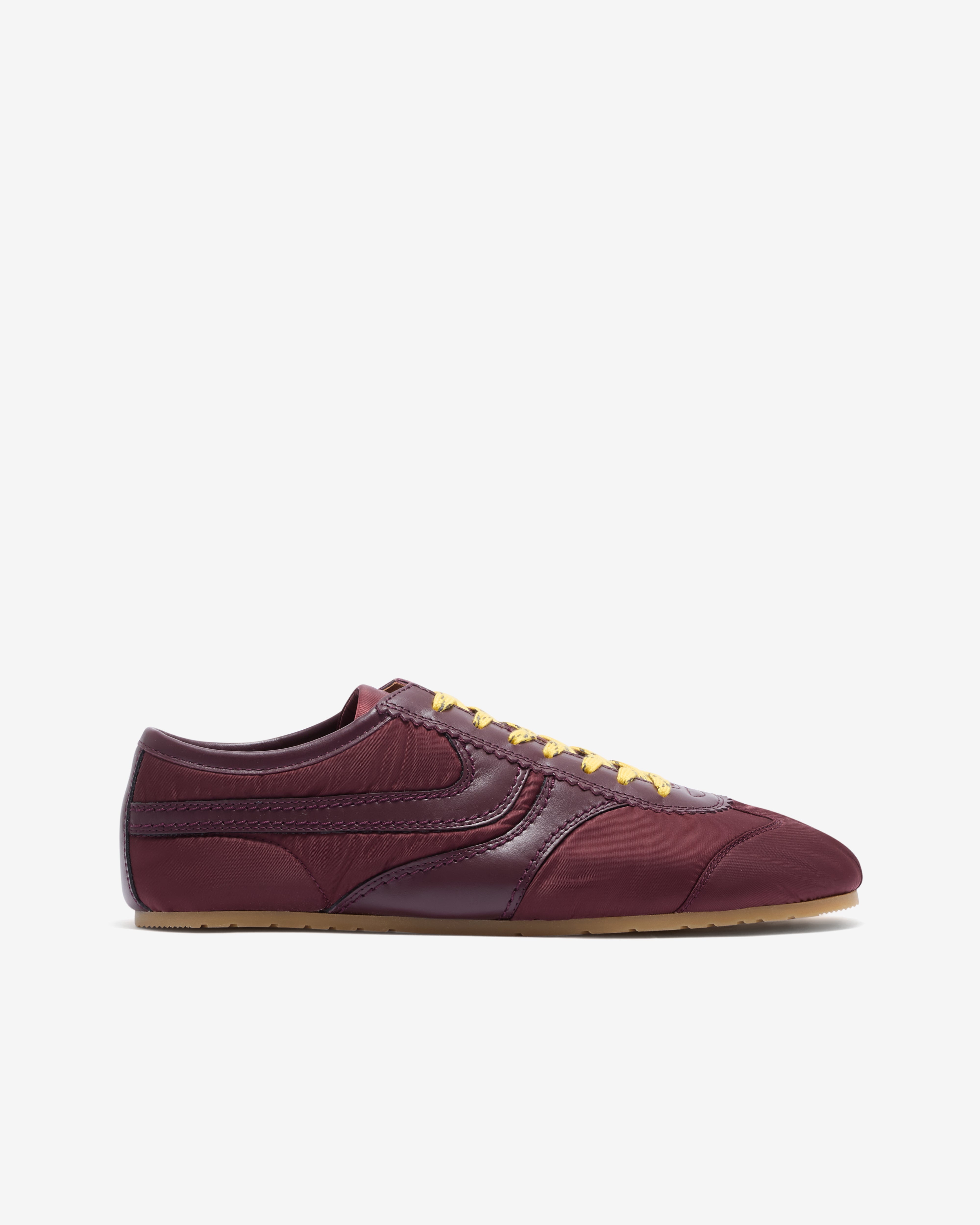 Dries Van Noten: Men's Nylon Sneakers (Bordeaux) | Dover Street