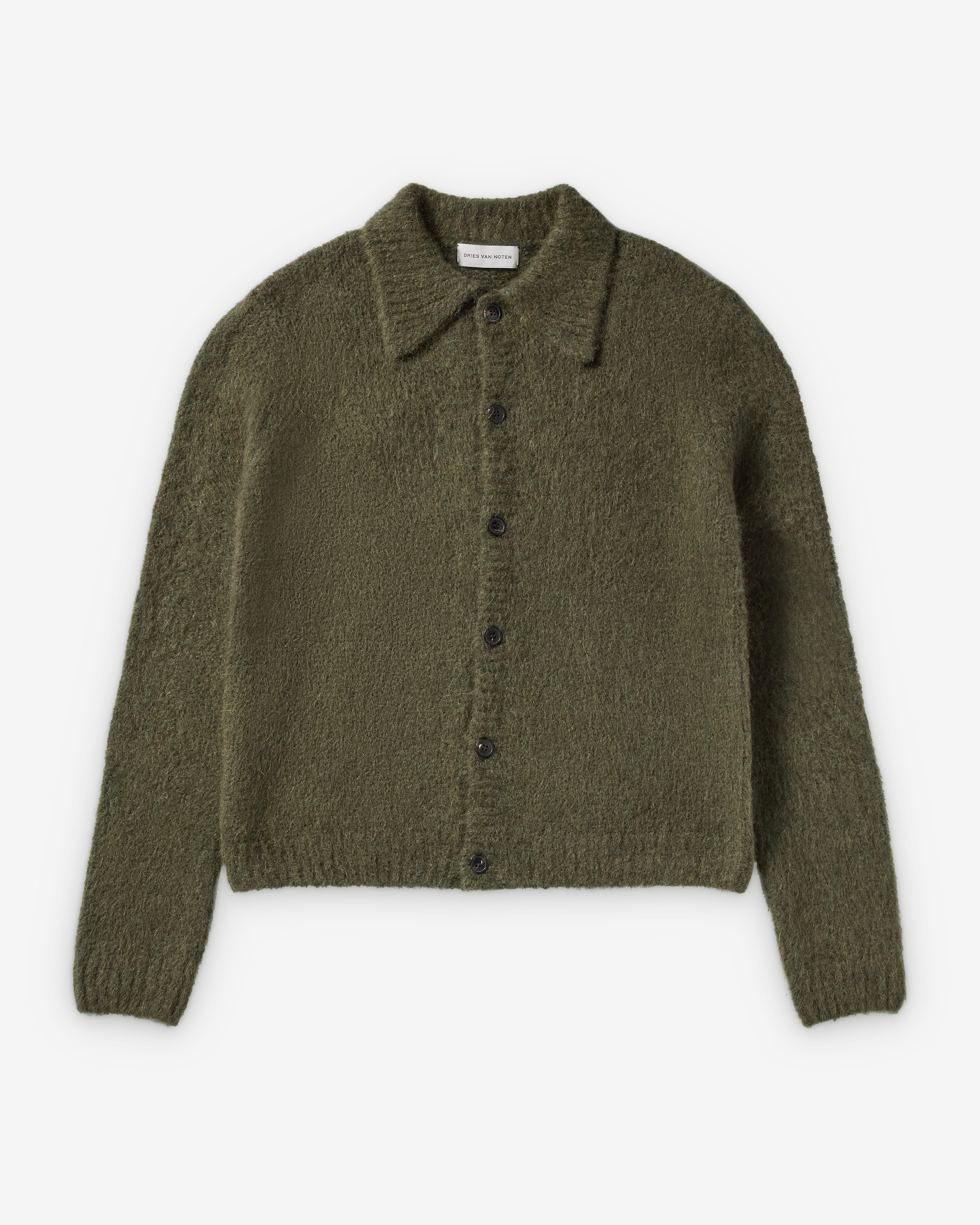 Dries Van Noten: Men's Mora Cardigan (Forest) | Dover Street