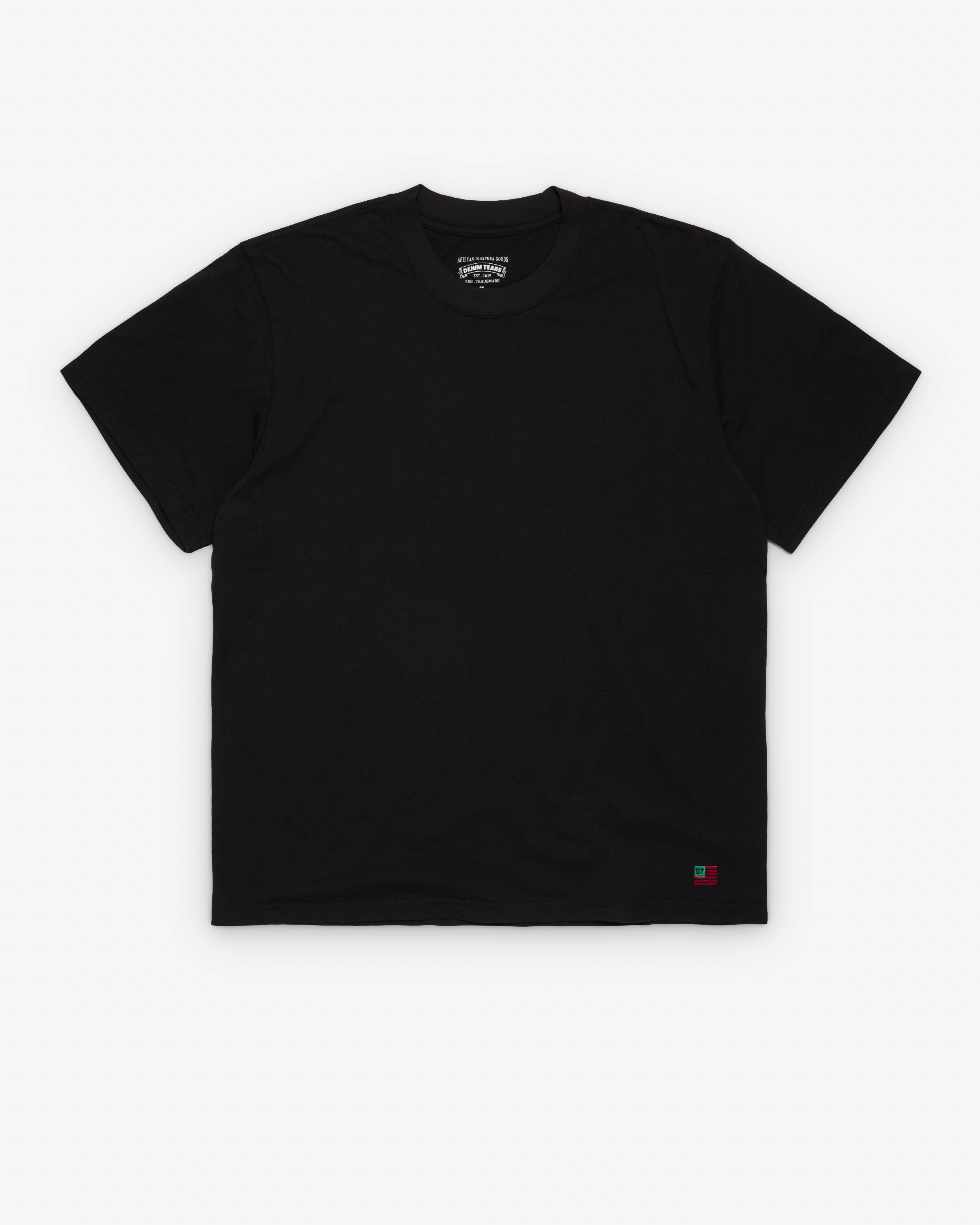 Denim Tears: Men's Short Sleeve Flag Tee (Black) | Dover Street