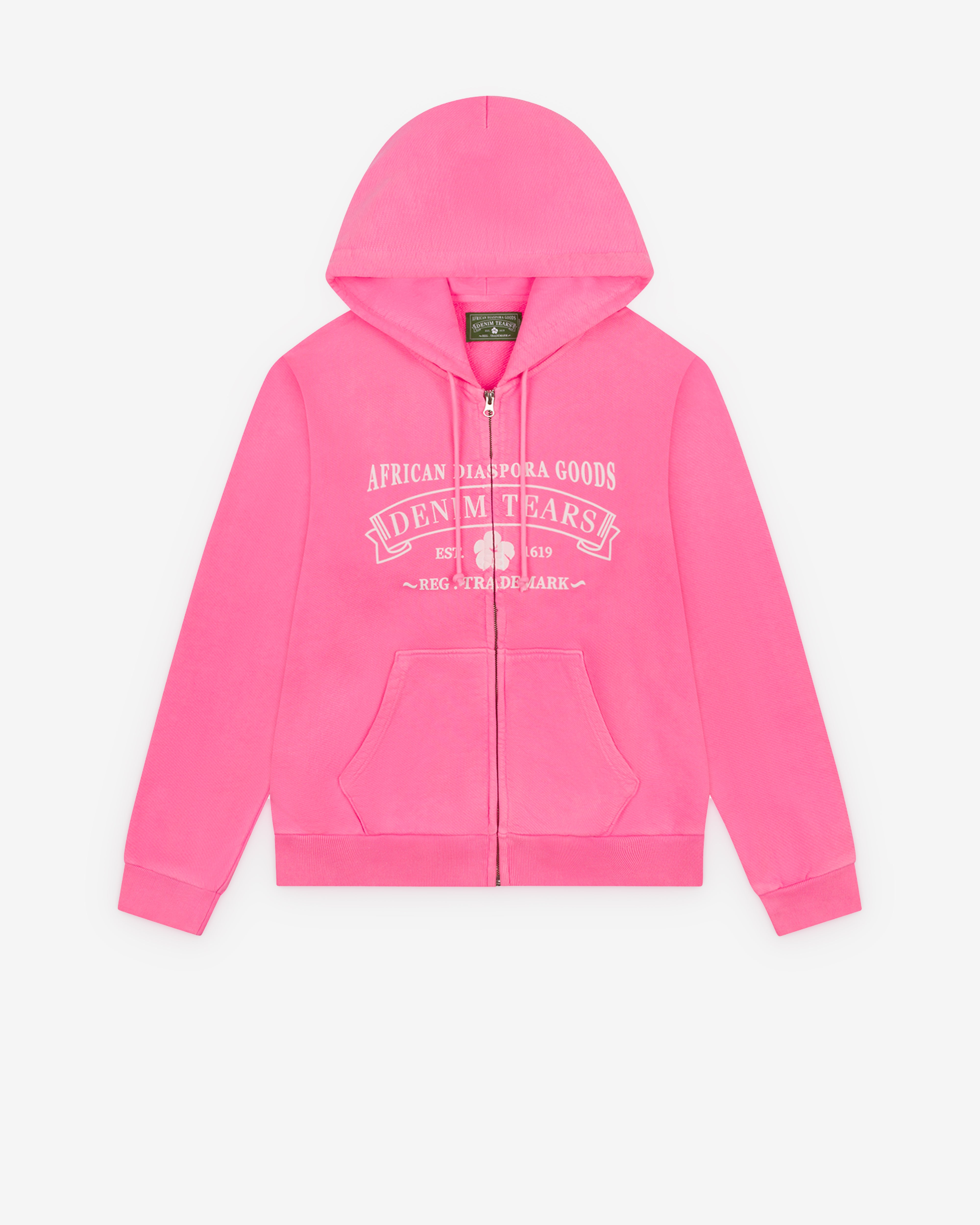 Denim Tears: Men's ADG Zip Hoodie (Pink) DSML E-SHOP