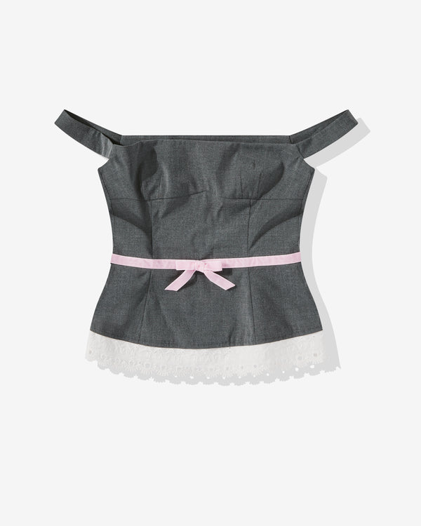Heaven By Marc Jacobs - Women's Tailored Bow Corset - (Dark Grey)