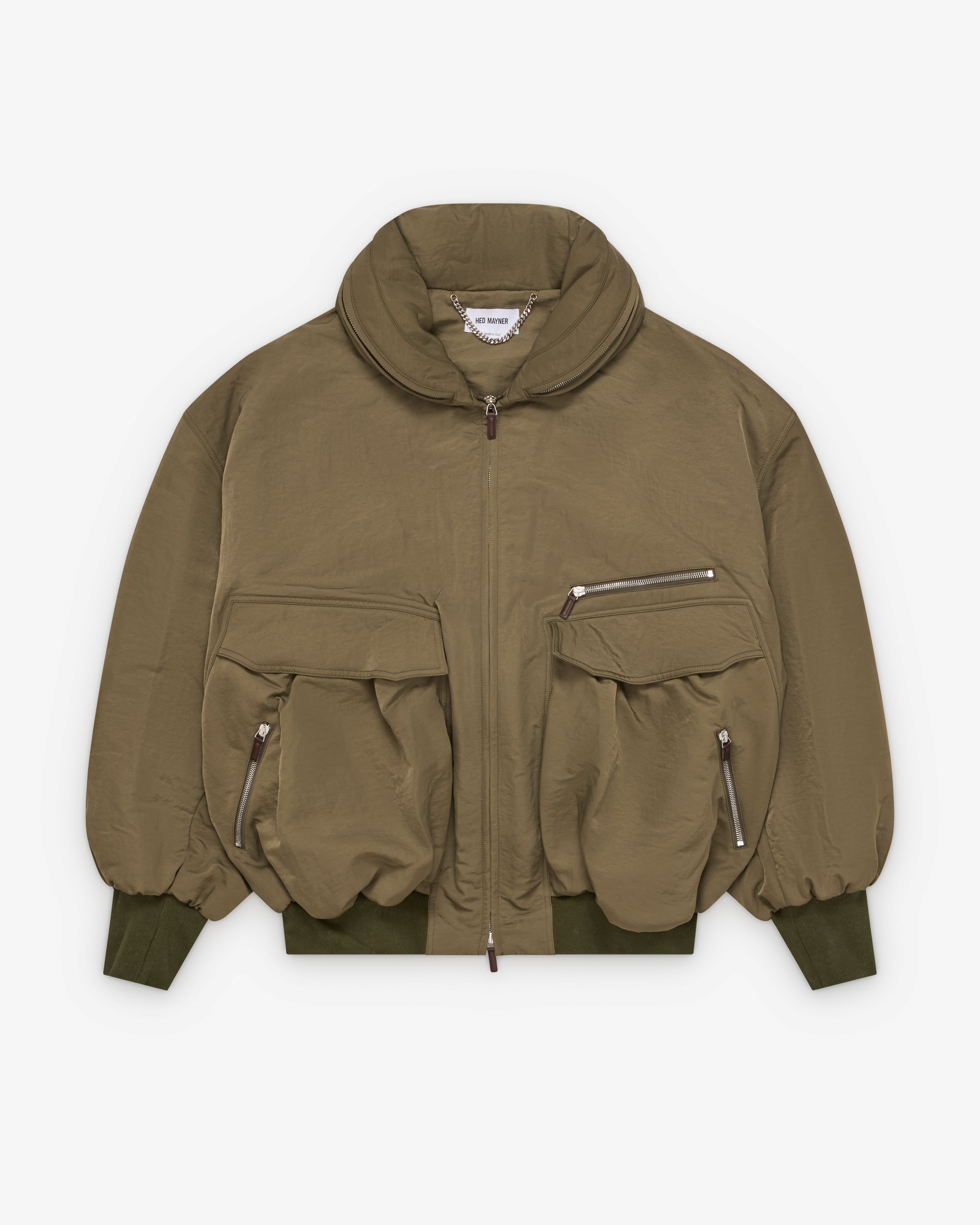 Hed Mayner: Men's Technical Bomber (Khaki) | Dover Street Market