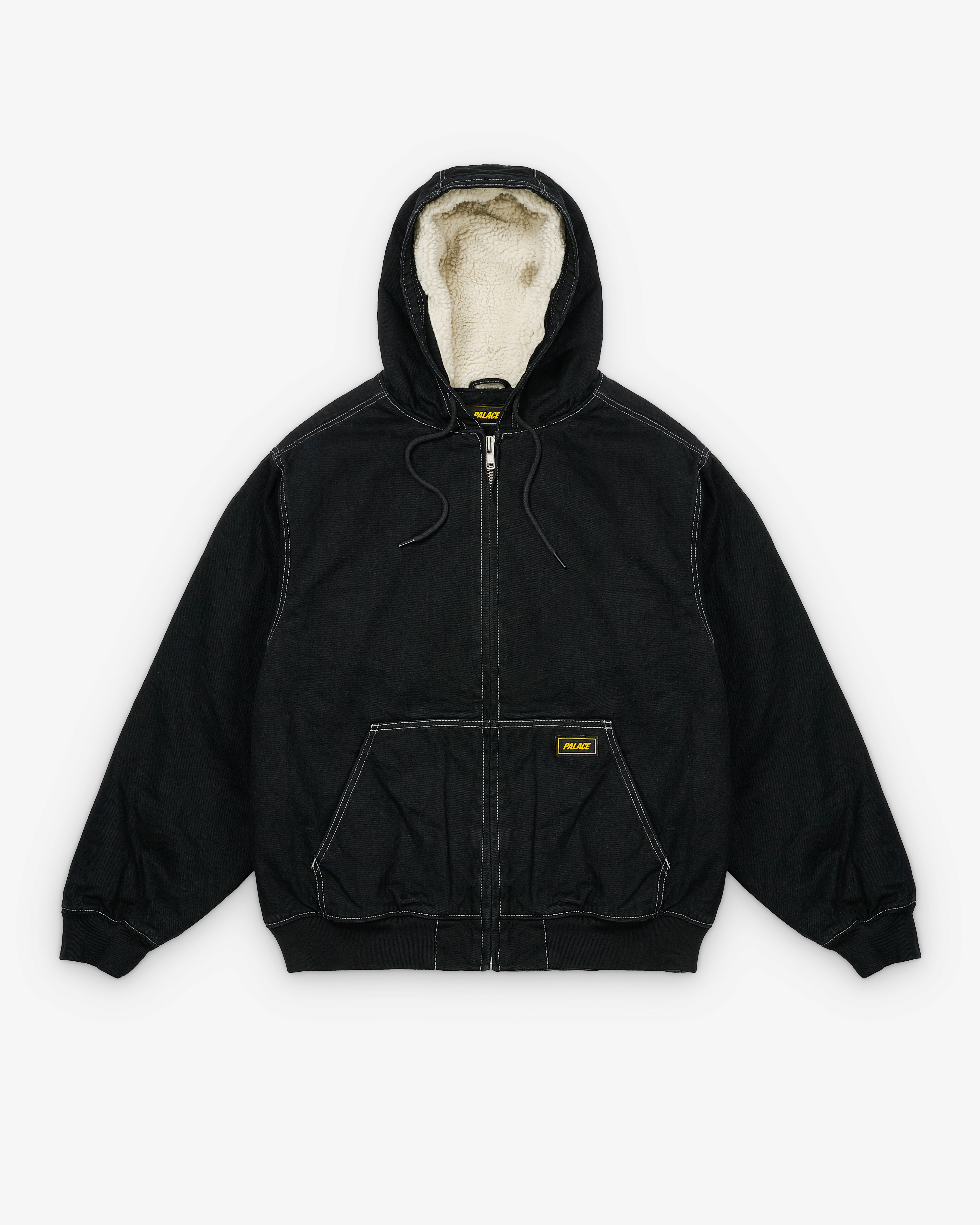 Palace: Men's Hooded Sherp Jacket (Black Stone) | DSML E-SHOP
