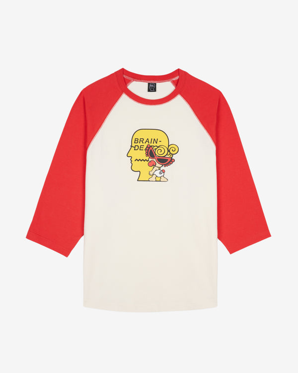 Brain Dead - Men's Hysteric Mini Raglan Baseball Shirt - (White)