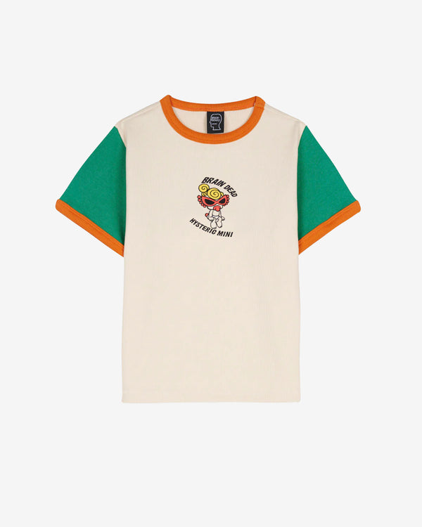 Brain Dead - Kid's Hysteric Mini Ribbed Ringer T-Shirt - (Natural)
