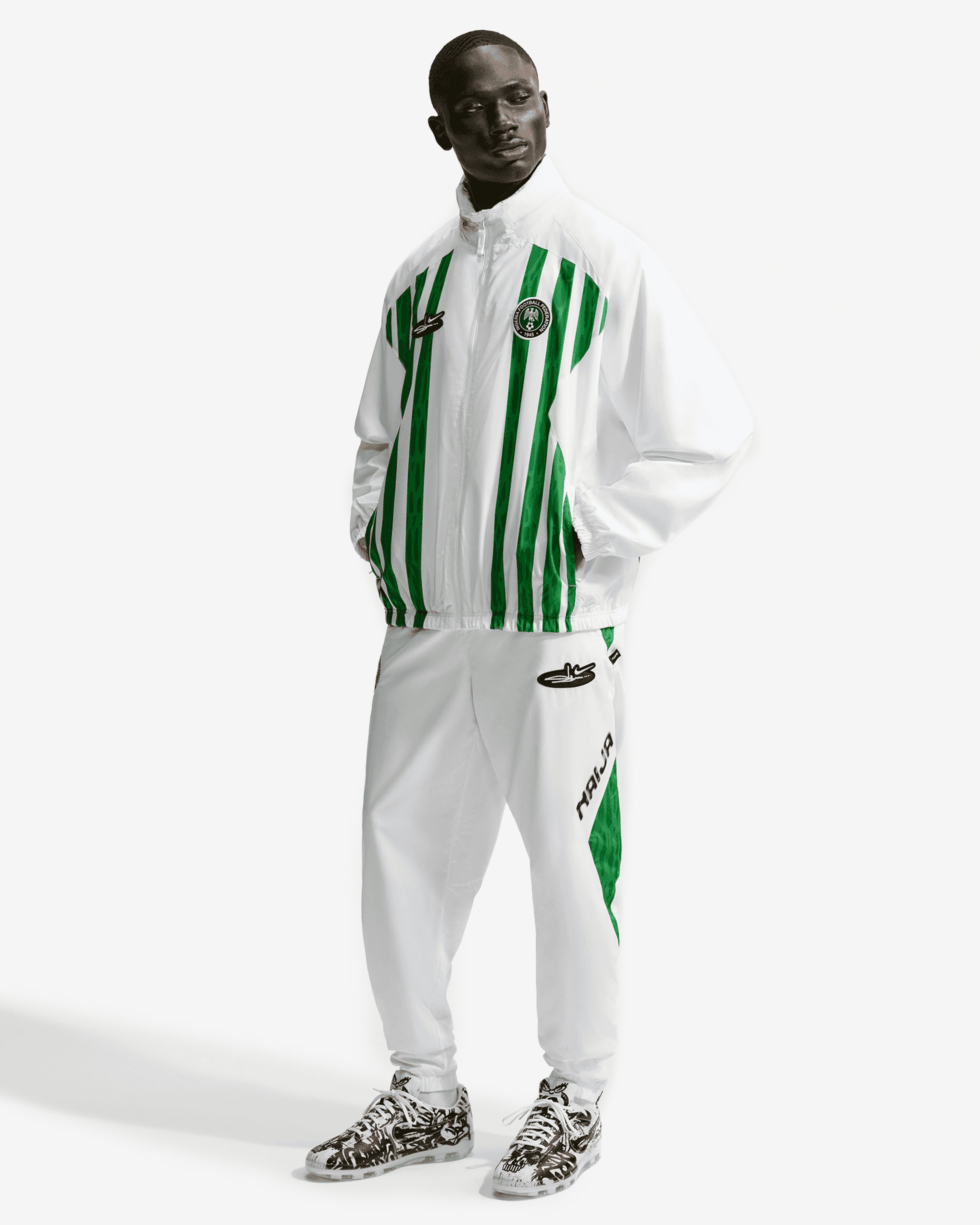 Nike: Slawn Nigeria Lightweight Jacket (White/Black | Dover Street 