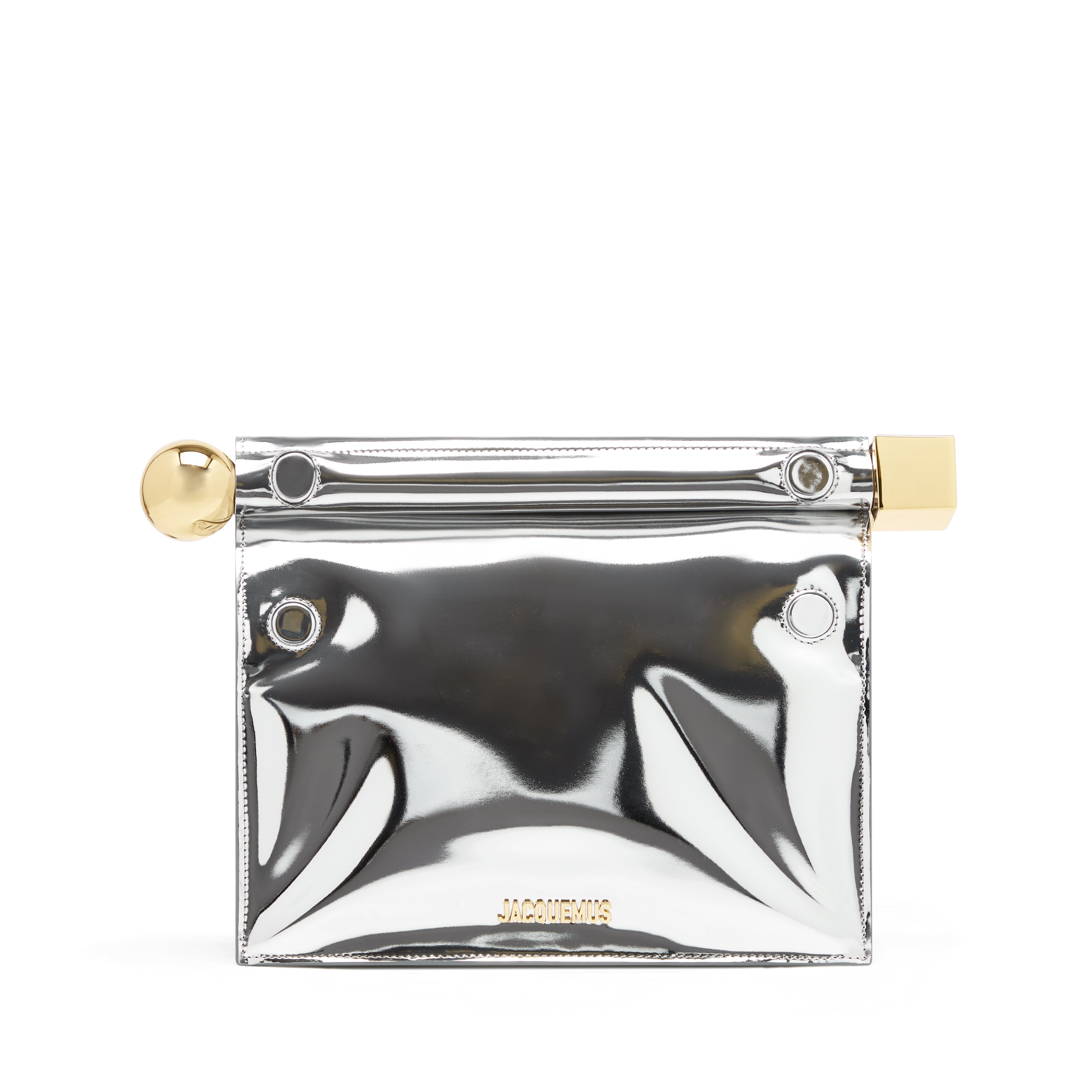 Womens Jacquemus silver Leather La Pochette Clutch Bag