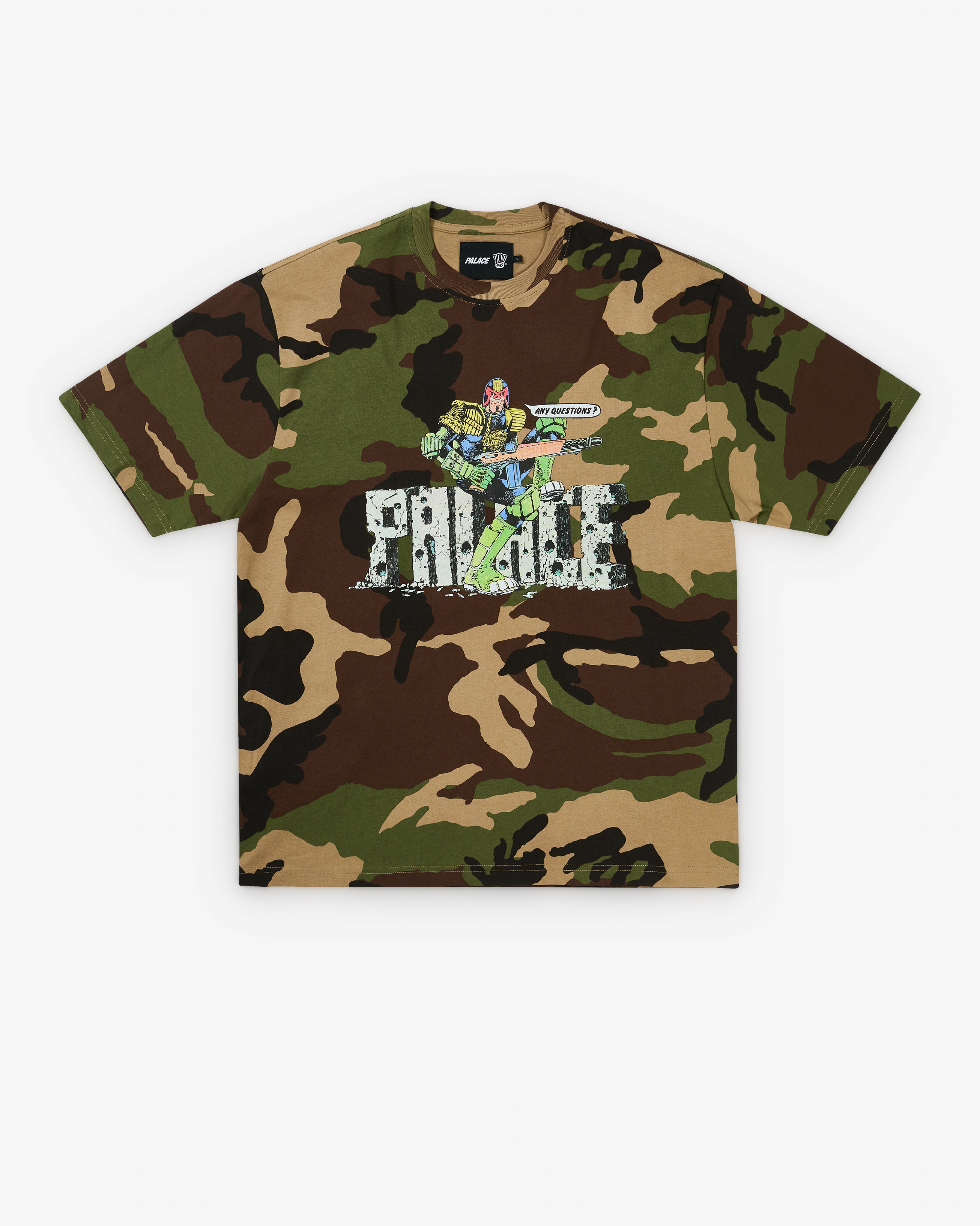 palace 迷彩tシャツ 23AW WOODLAND CAMO Palace: Men's Judge Dredd T-Shirt (Woodland Camo) | Dover Street