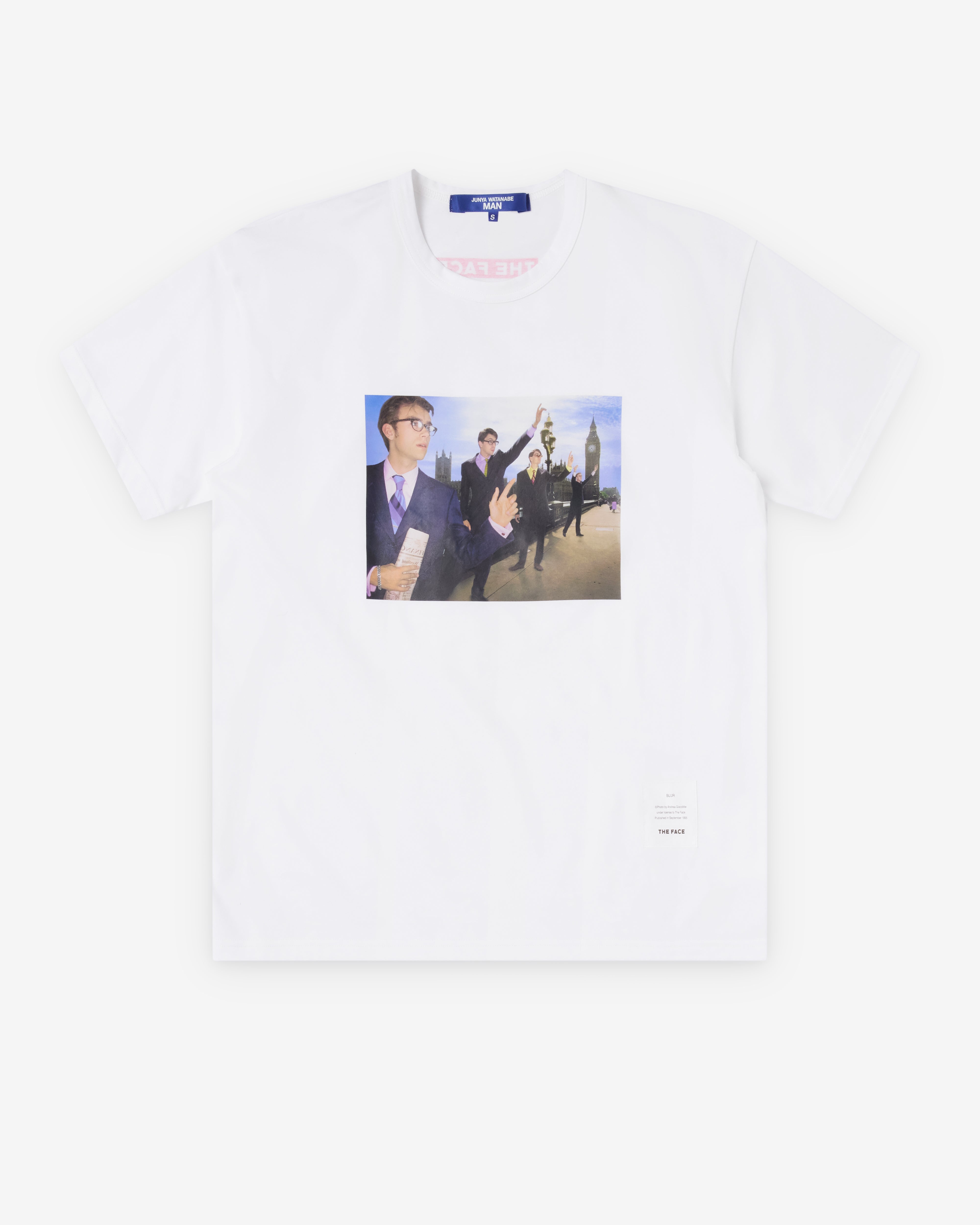 Junya Watanabe Man: Men's The Face Blur T-Shirt (White) | Dover