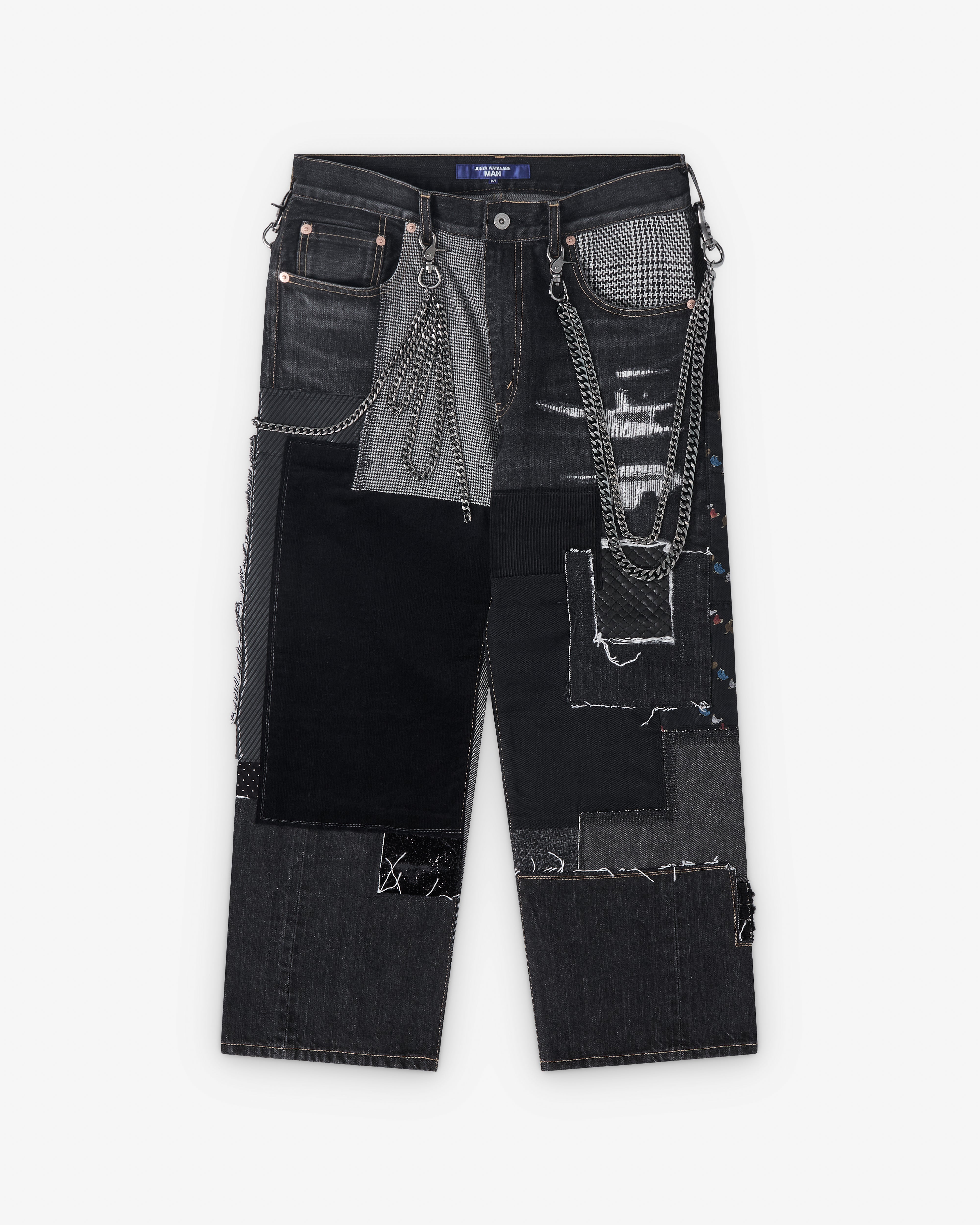 JUNYA WATANABE MAN パッチワークサルエルパンツ Junya Watanabe Man: Men's Selvage Patchwork Jeans (Black/Mix