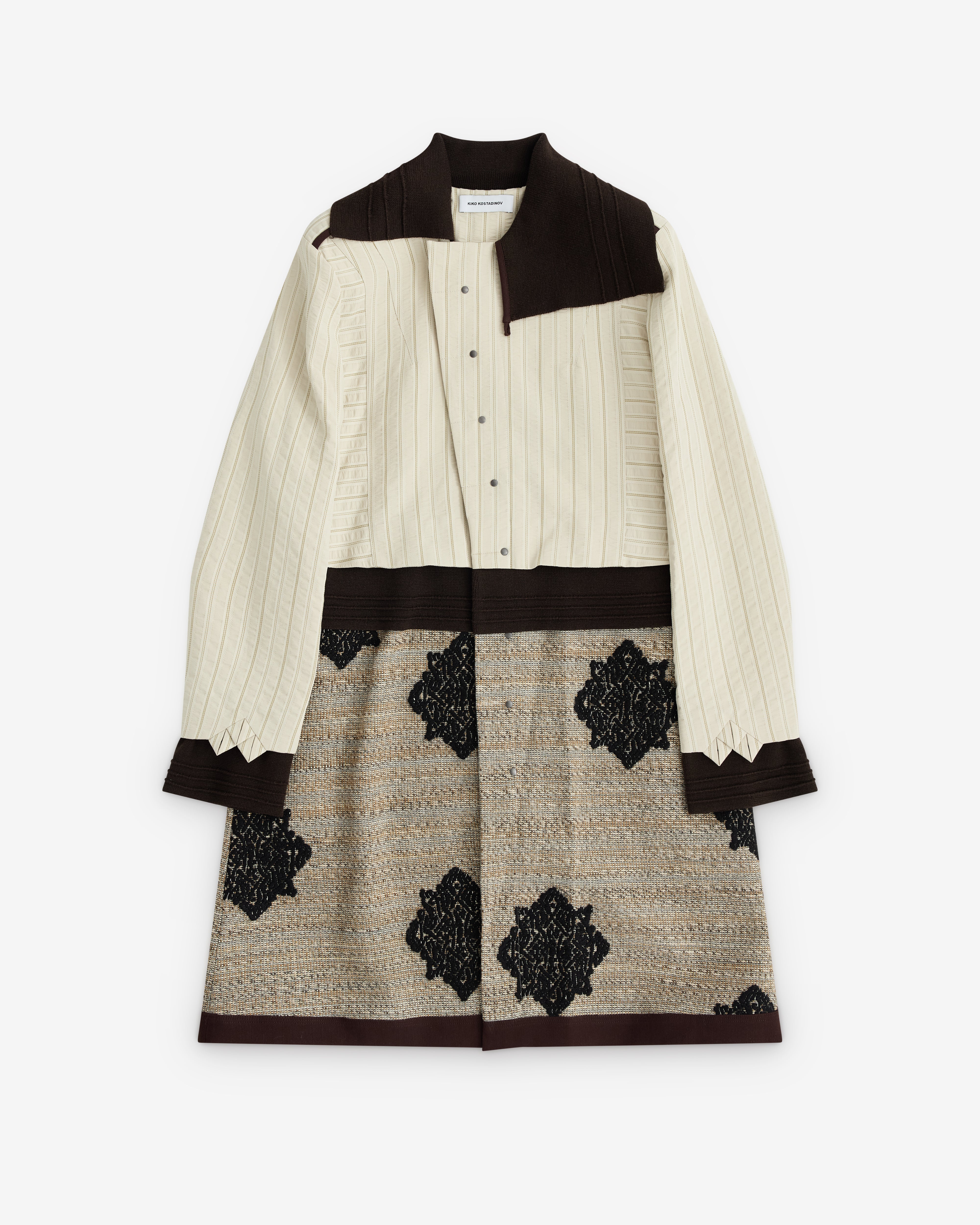 Kiko Kostadinov: Men's Estike Long Coat (Ivory) | Dover Street