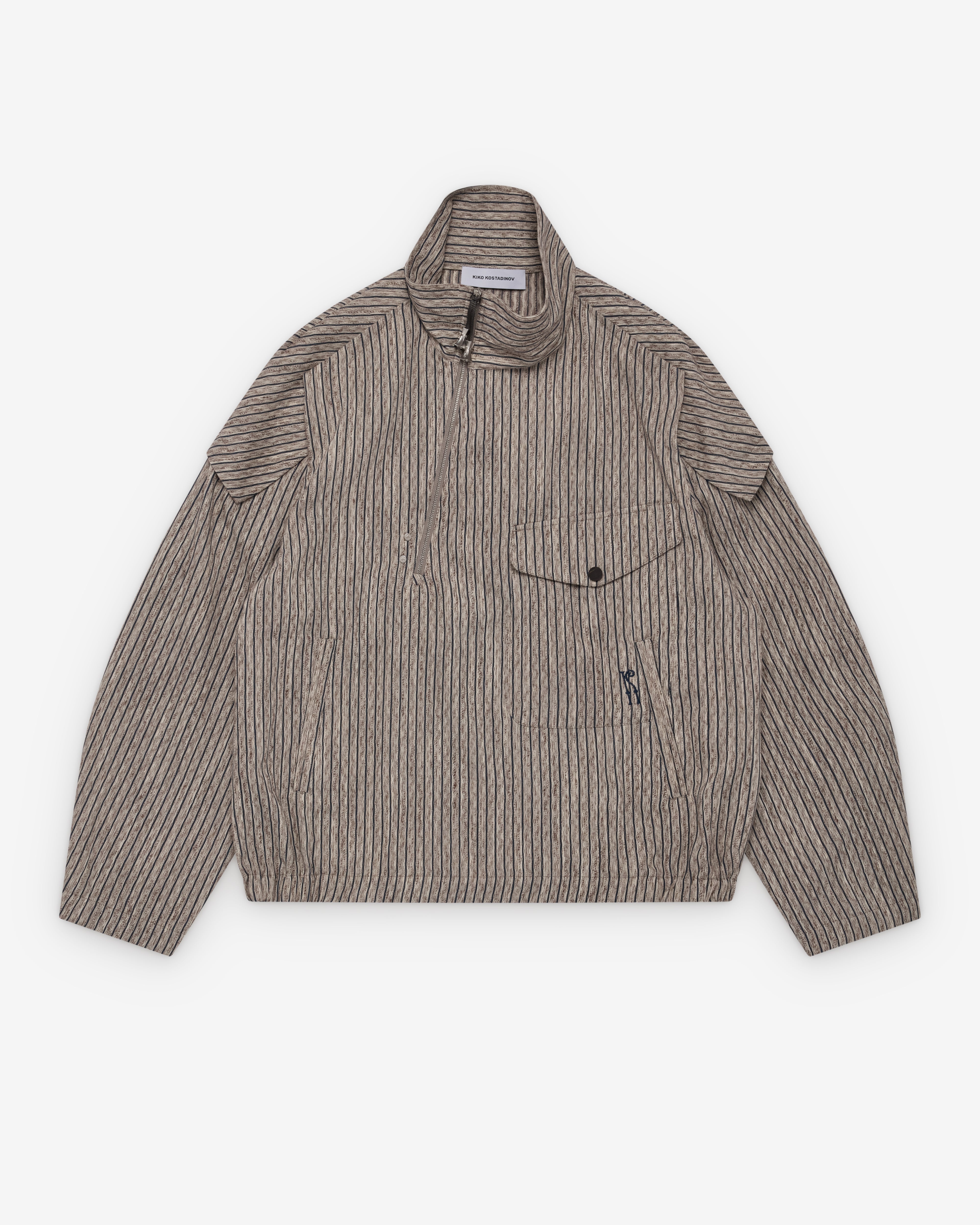 Kiko Kostadinov: Men's Farkas Pullover Jacket (Tan/Black) | Dover