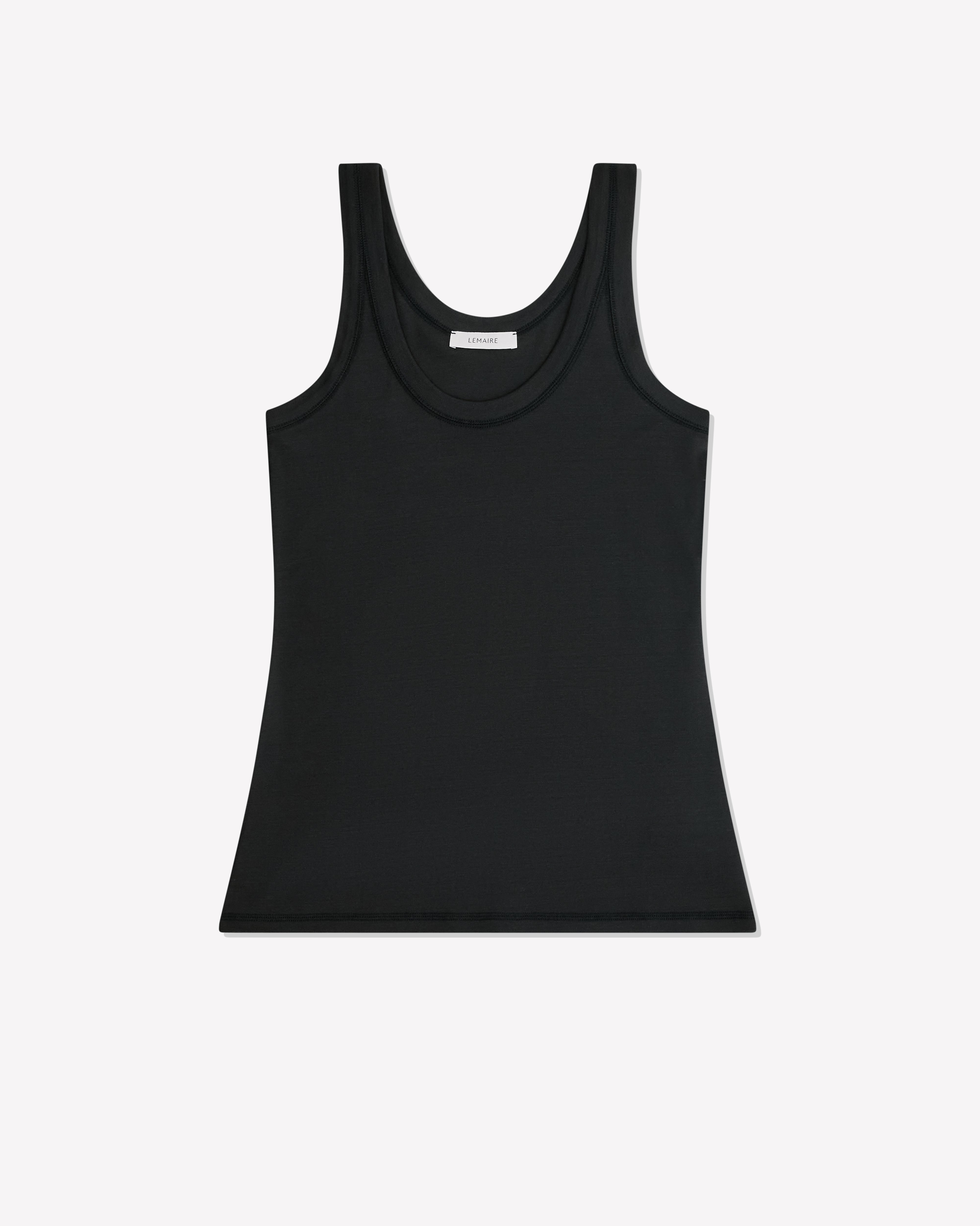 Lemaire: Women's Rib Tank Top (Black) | Dover Street Market London