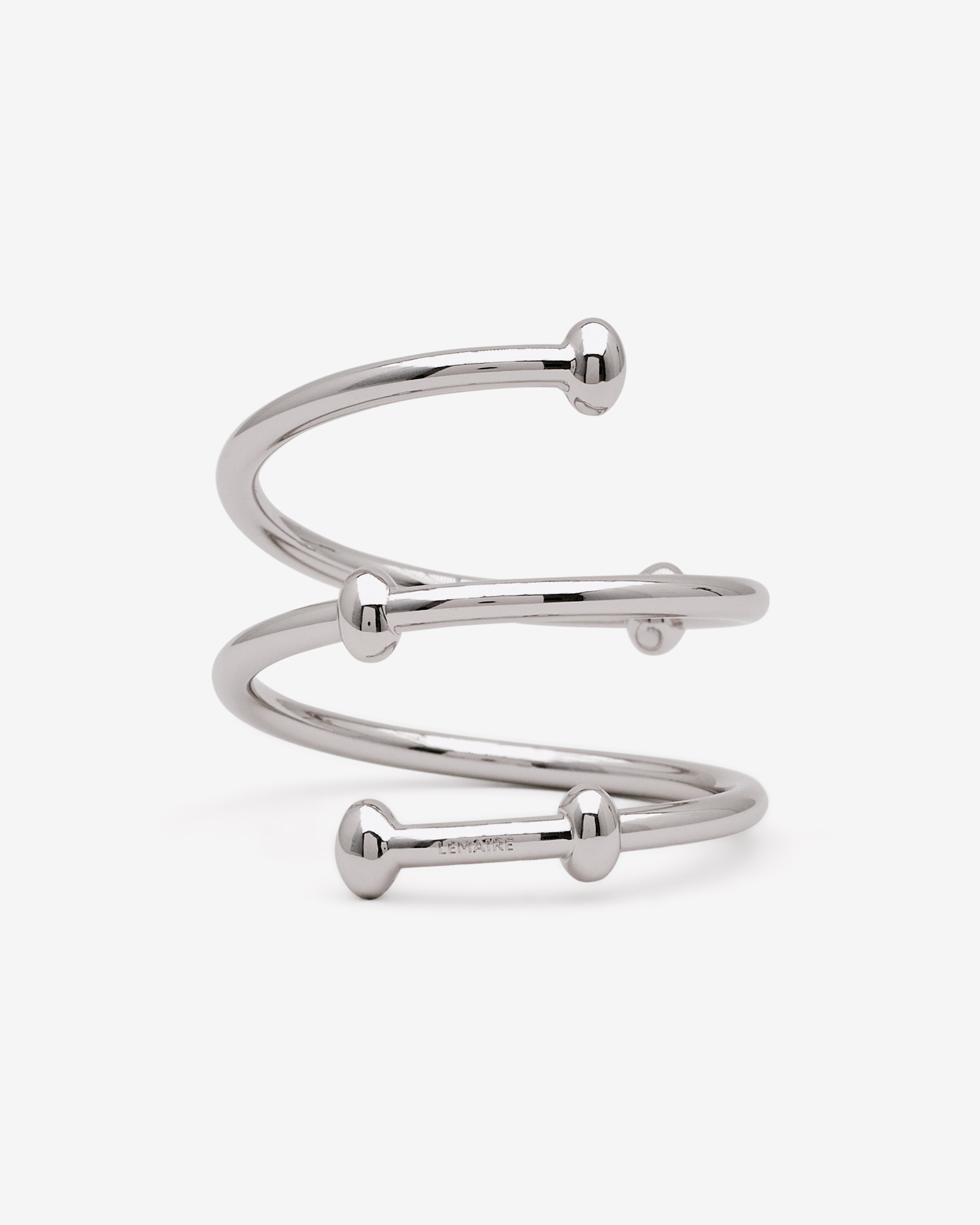 Lemaire: Women's Croissant Bag Spiral Jewelry (Silver) | DSML E-SHOP