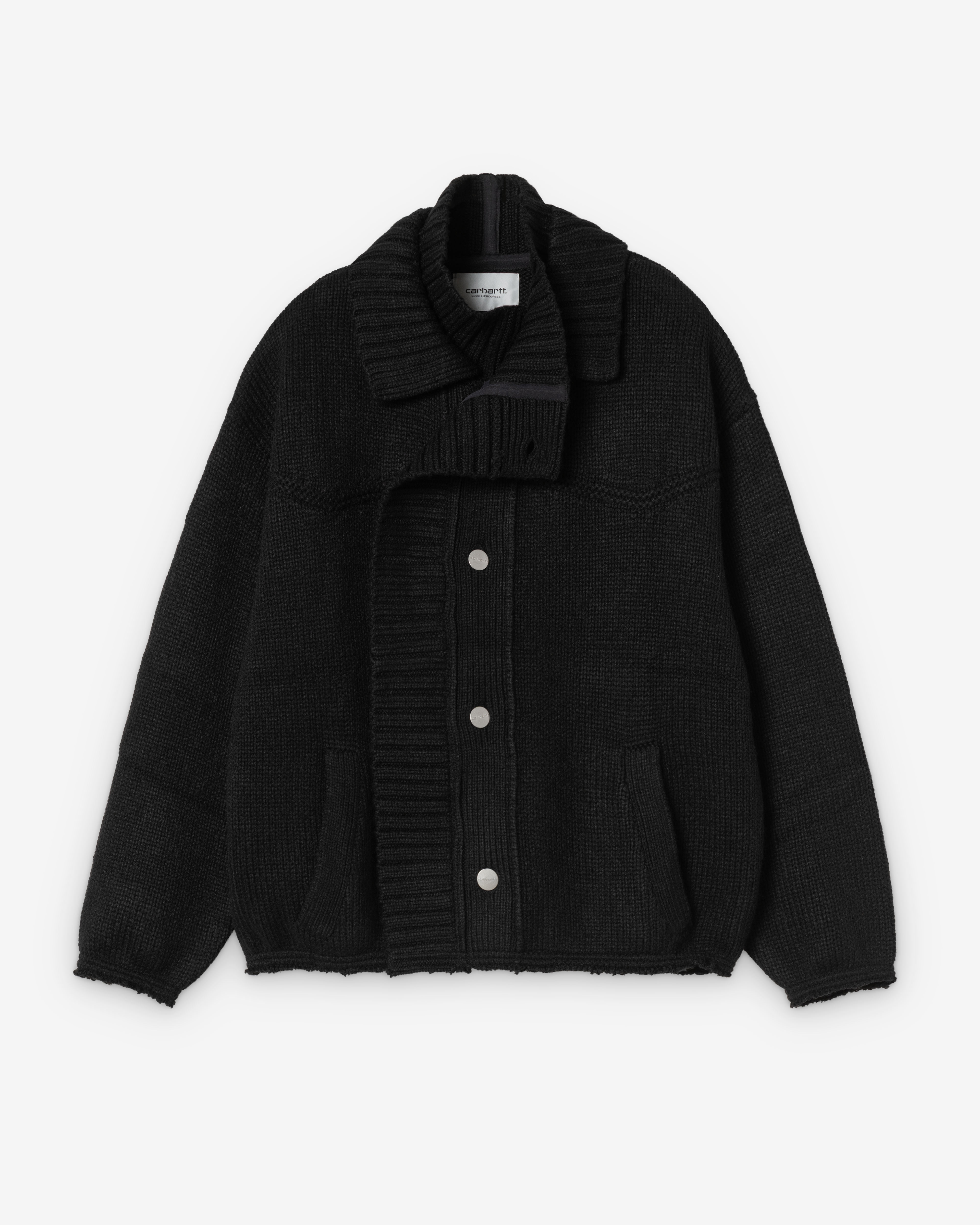 Louther: Carhartt WIP Draft Knit Cardigan (Black) | Dover Street 