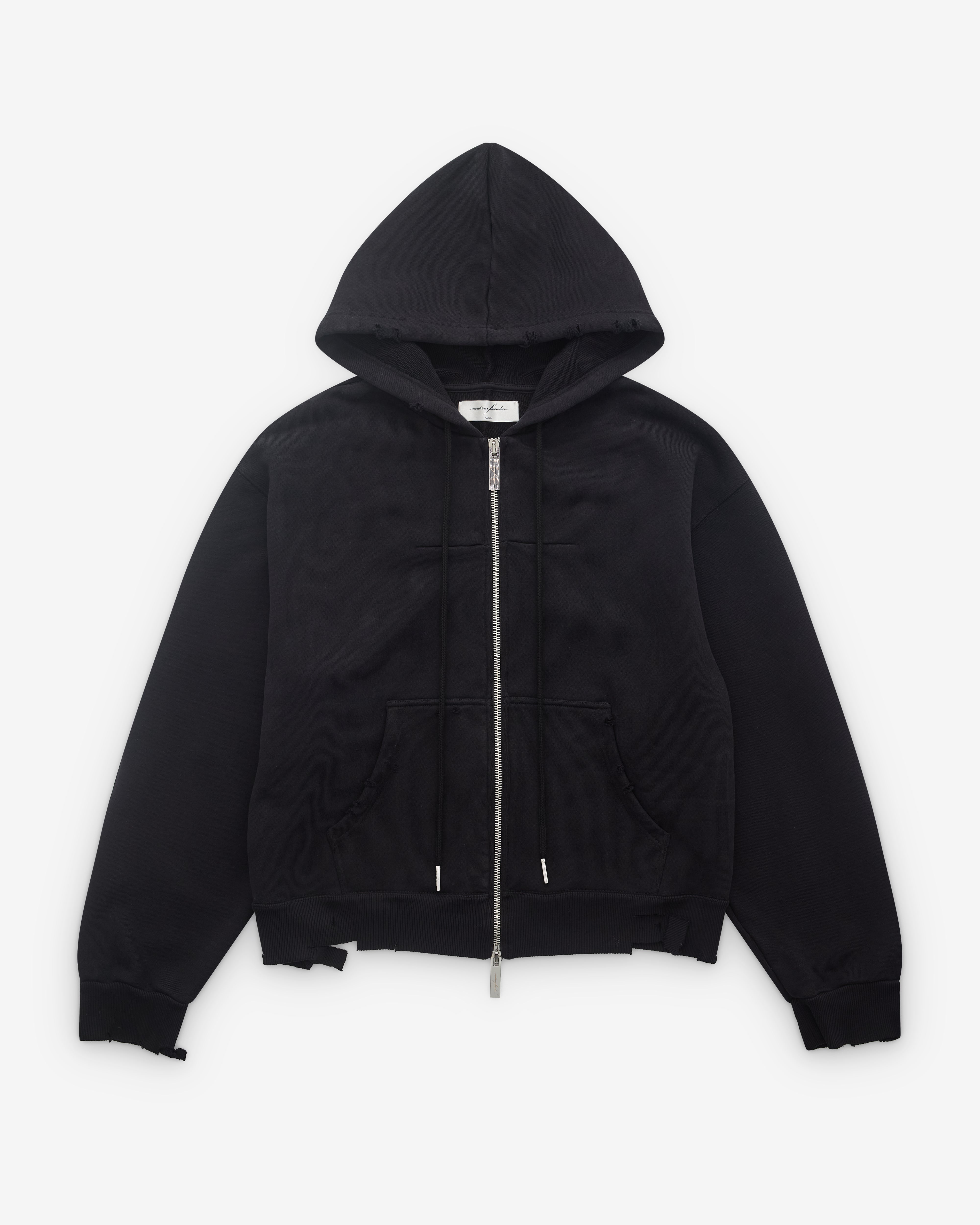 Matières Fécales: Punk Hoodie Knit (Sclera Black) | Dover Street 