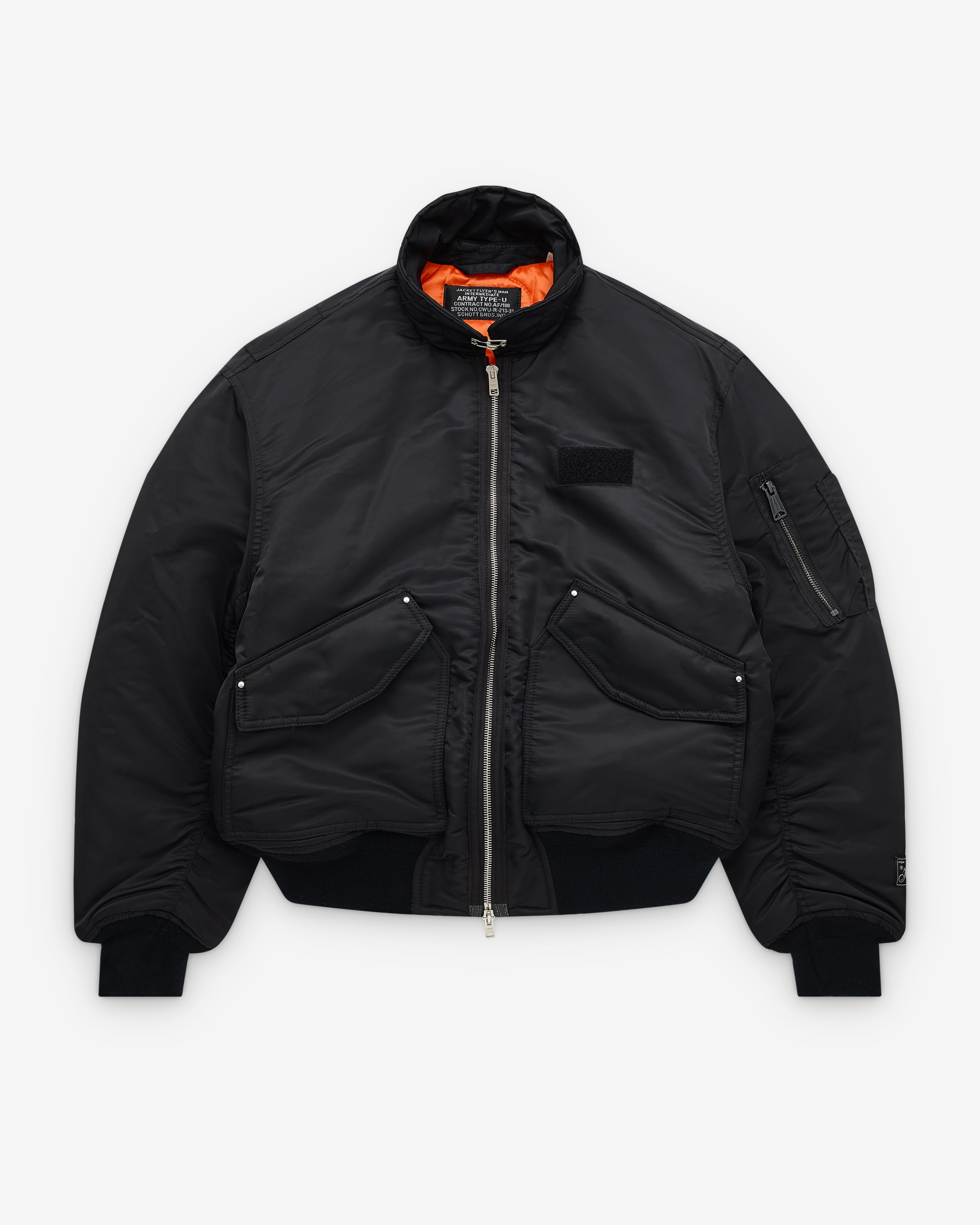 Mfpen: Men's Schott CWU 90's Bomber Jacket (Black) | Dover Street