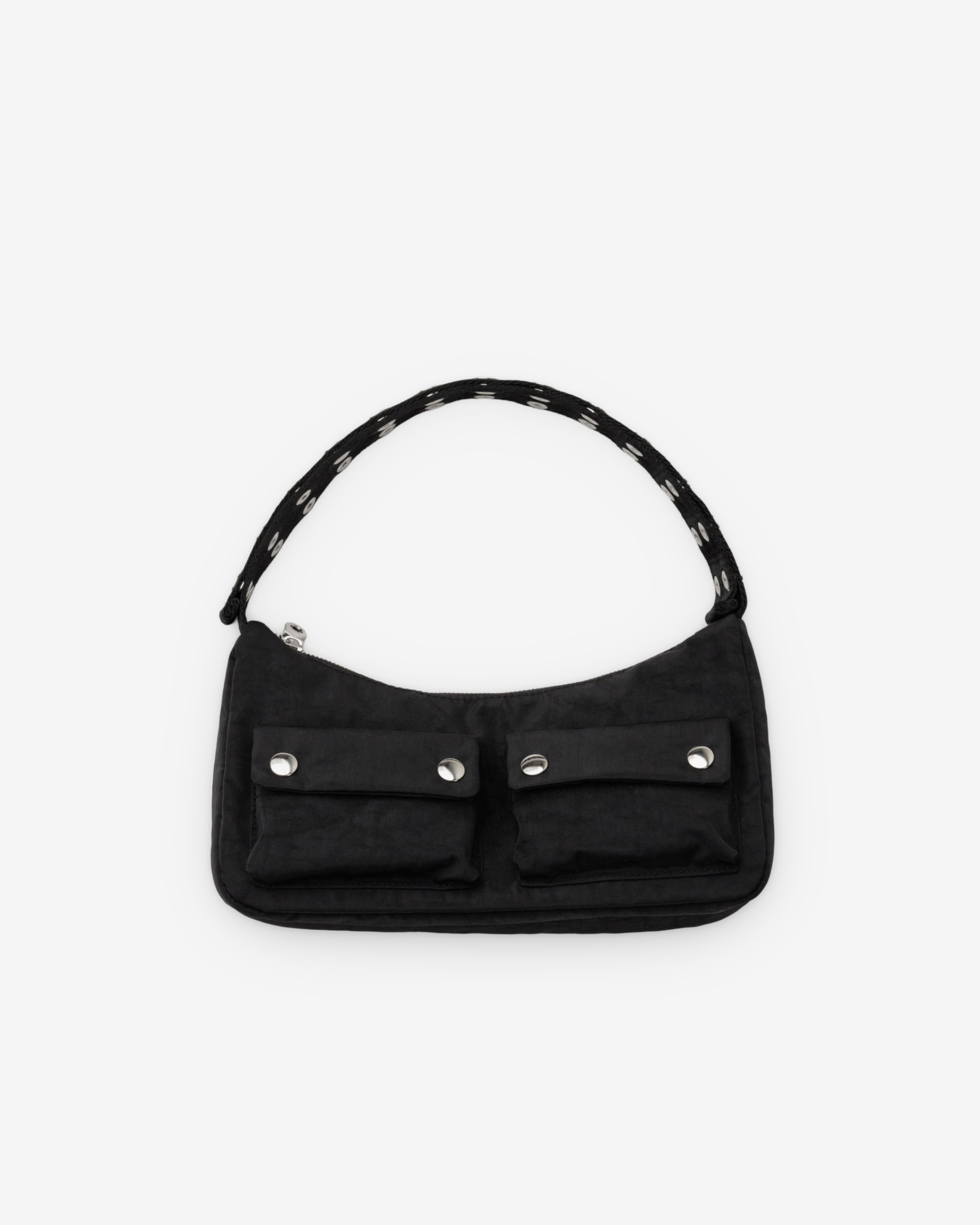 Molly Goddard: Baggu Popper Strap Cargo Bag (Black) | DSML E-SHOP