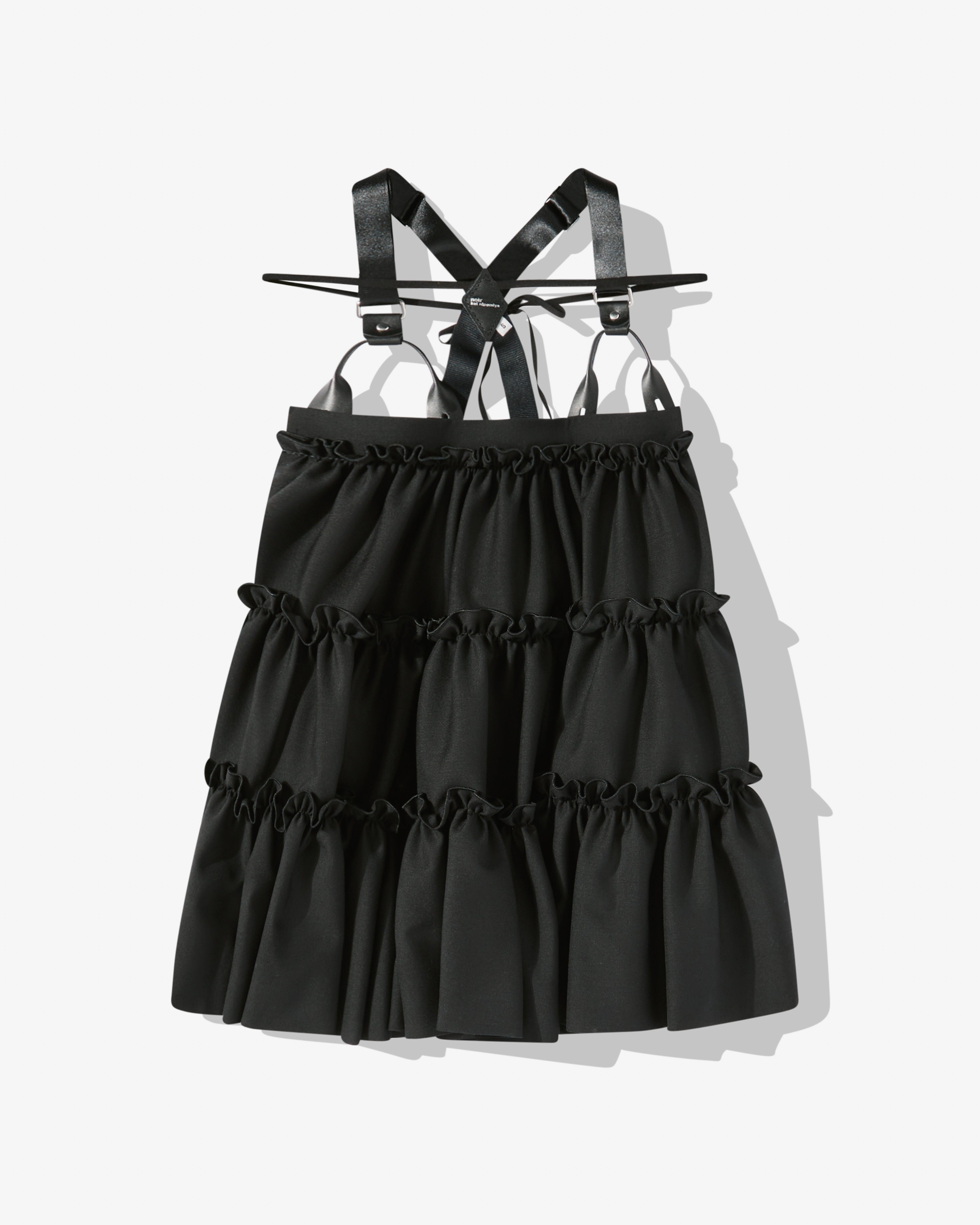 Noir Kei Ninomiya: Women's Tiered Ruffle Top (Black) | DSML E-SHOP