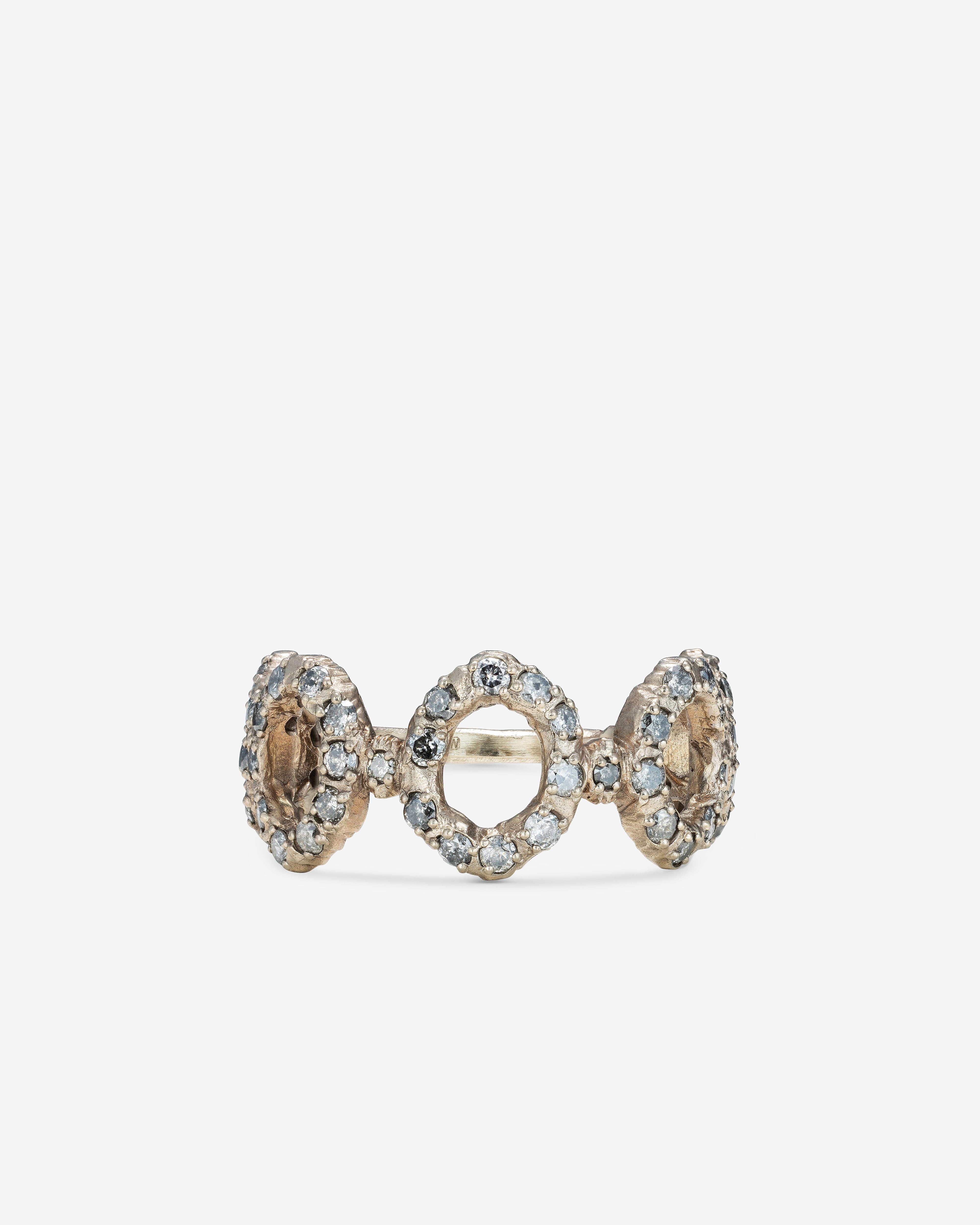 Noguchi Bijoux : Grey Diamond Cut Out Ring (White Gold) | Dover