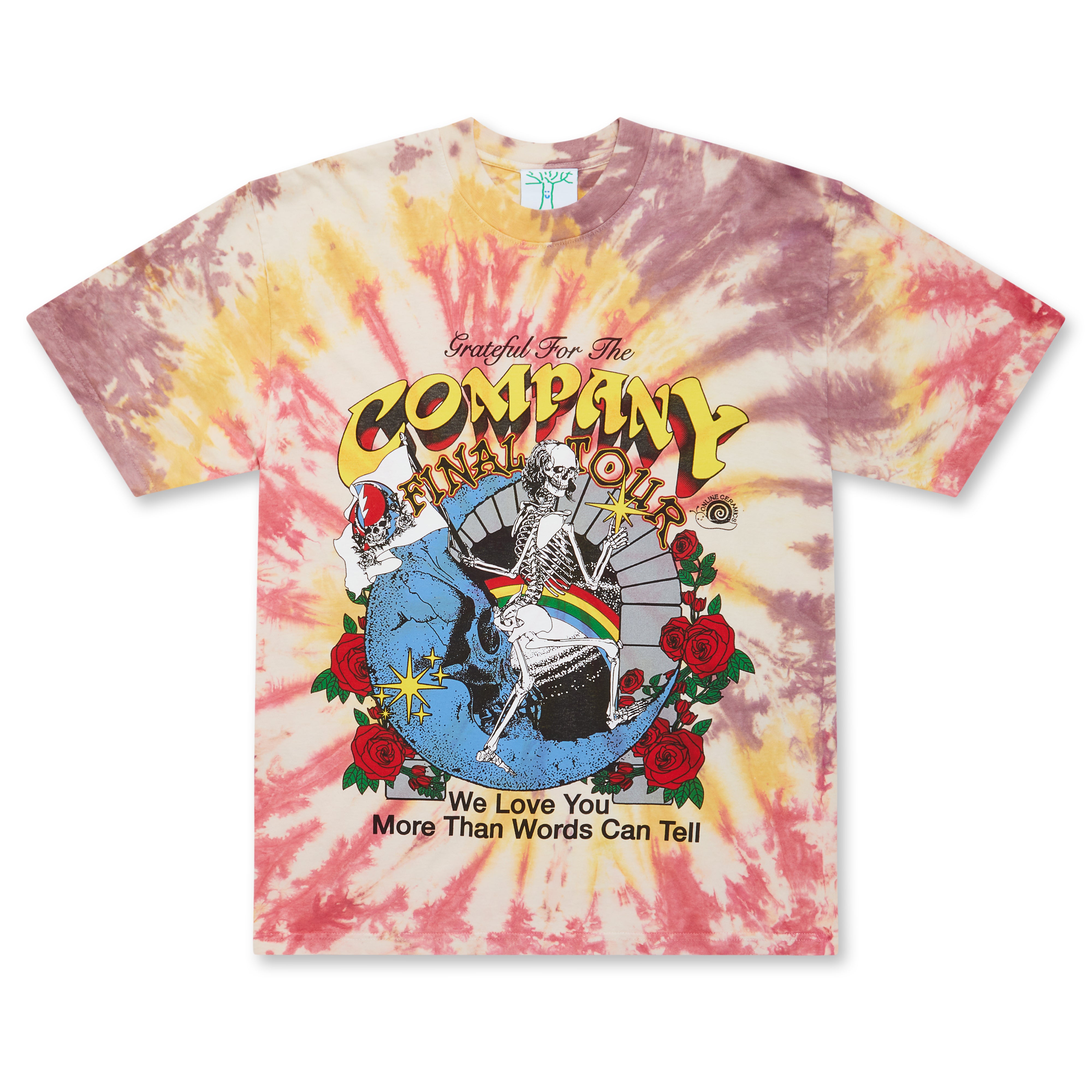 Online Ceramics - Grateful For The Company Tee - (Tie-Dye) | Dover