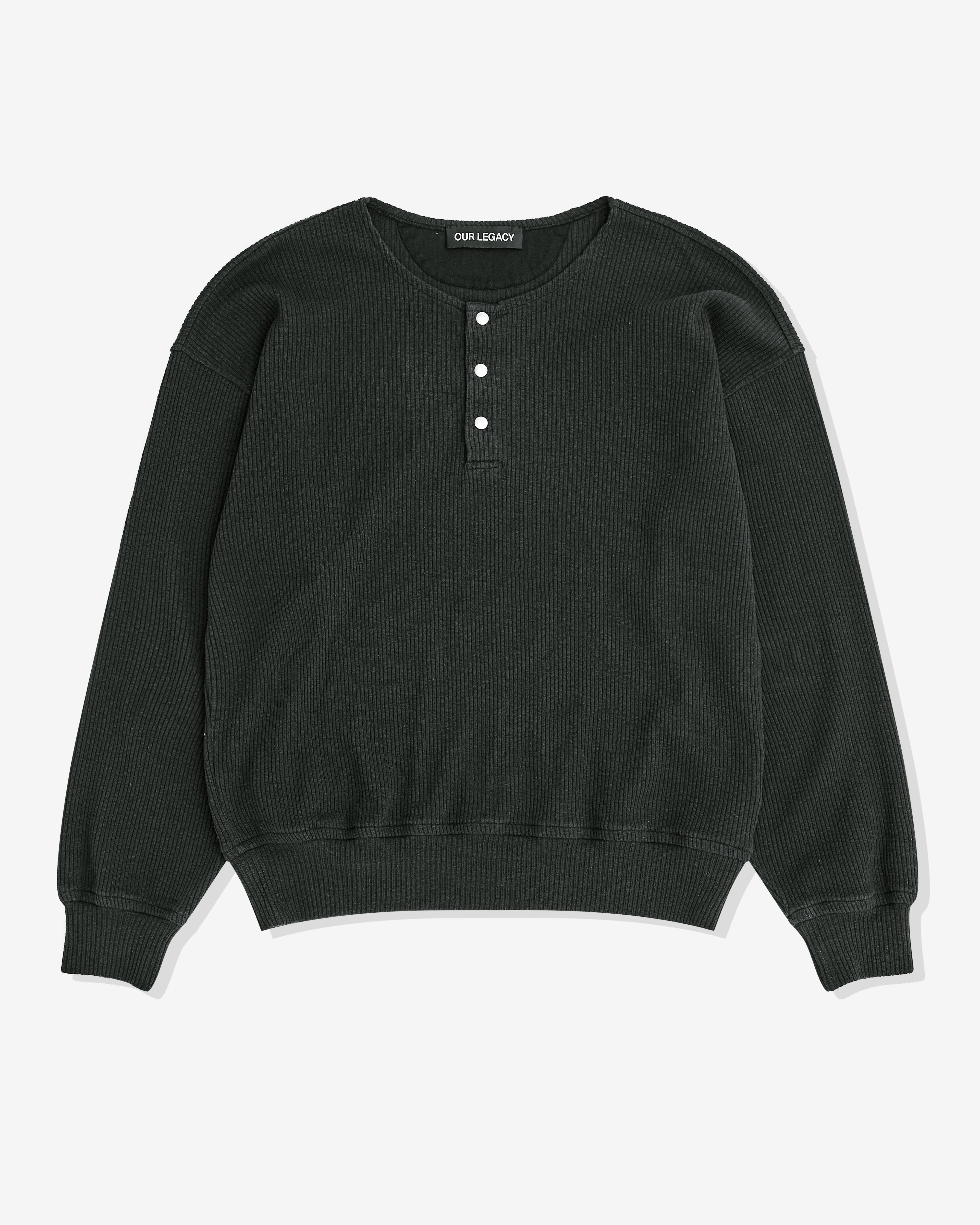 OUR LEGACY BALLON SWEATSHIRT Black Rib 