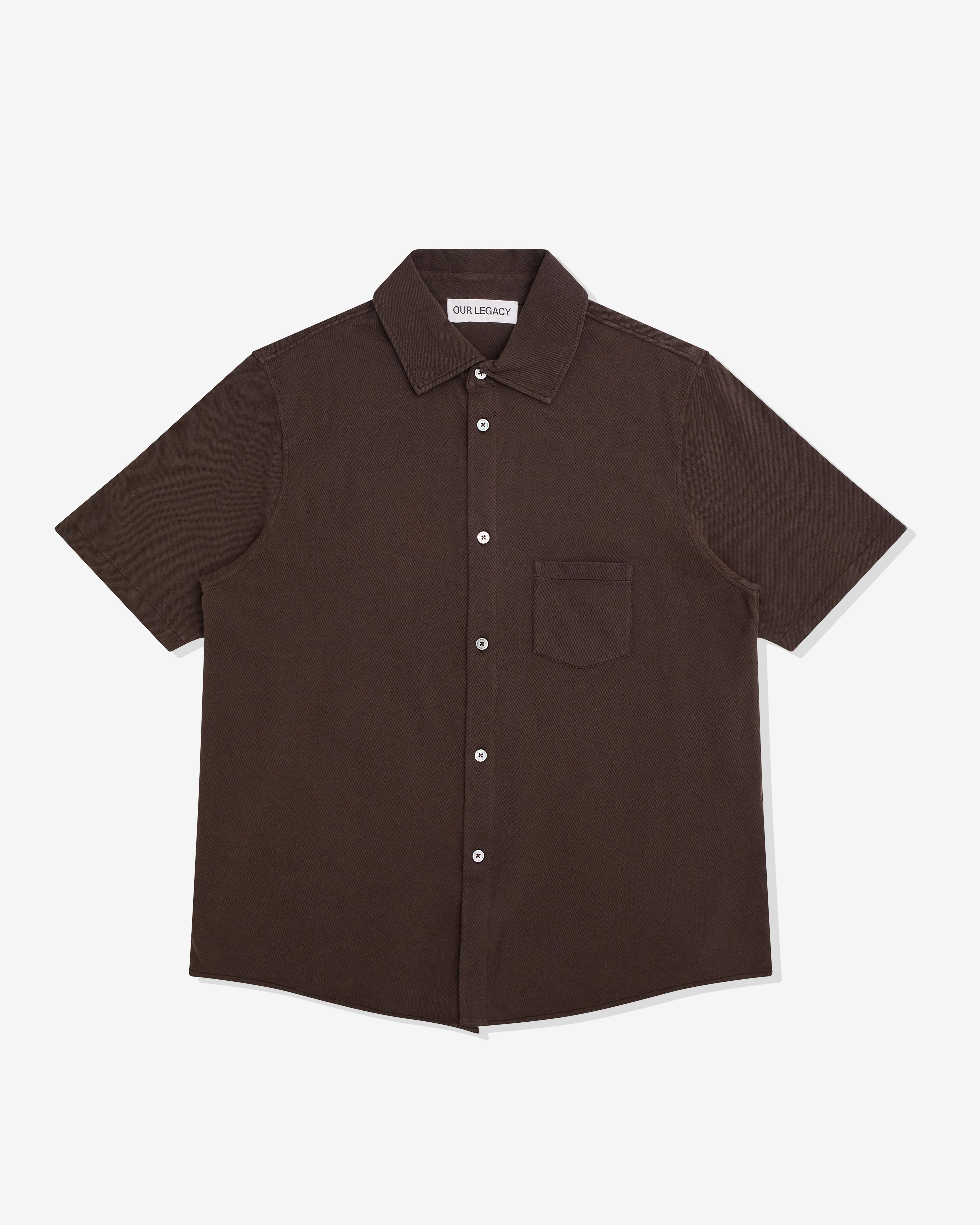 OUR LEGACY ボローイッドBDシャツ フェイデッドブラウン OUR LEGACY - DUO SHIRT Hefty Brown Coarse Poplin | River