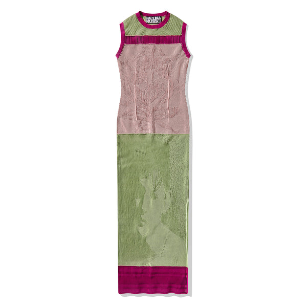 Paolina Russo - Women's Patchwork Knitted Dress - (Mixed Grape)