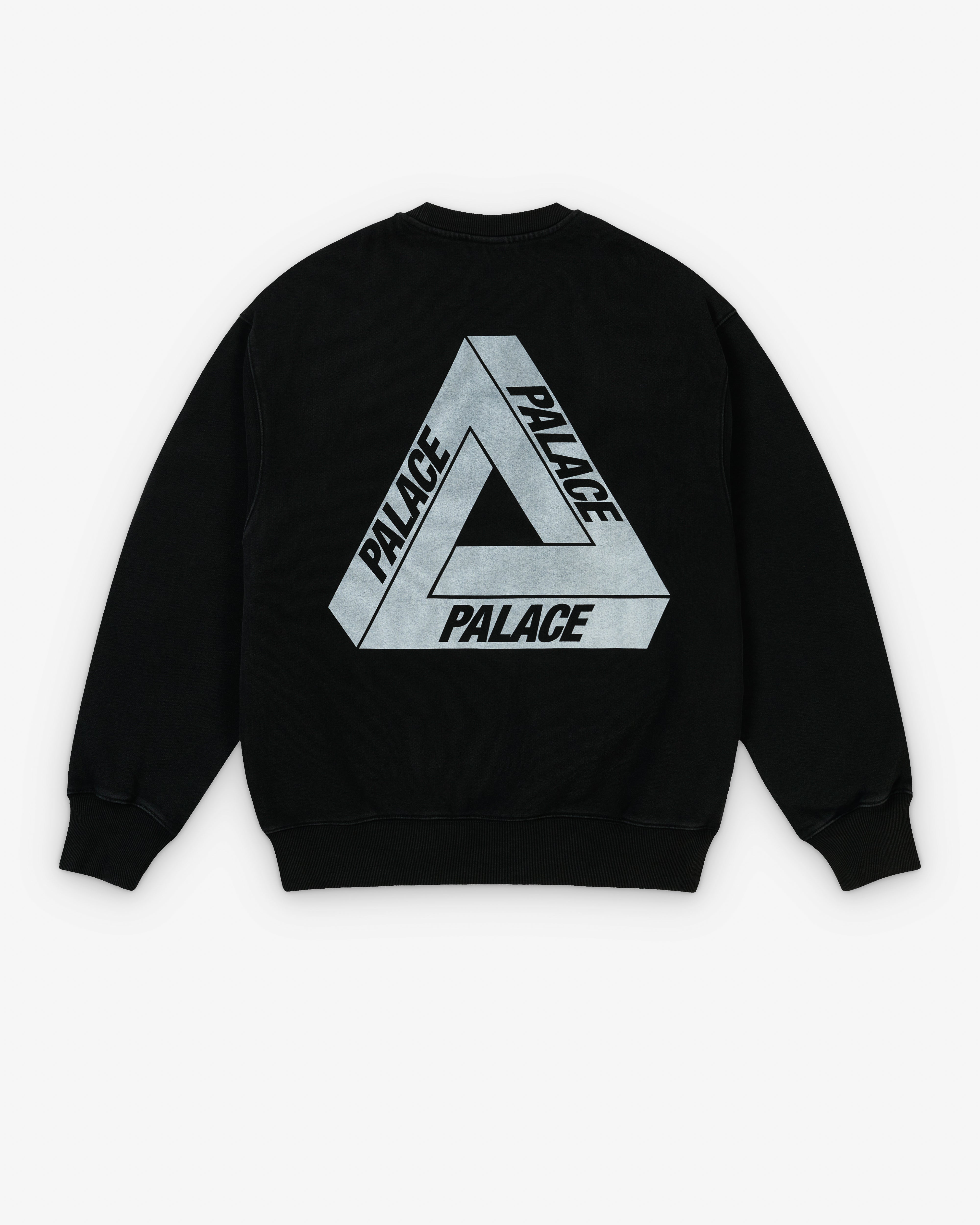 Palace: Men's Pigment Tri Crew (Black) | Dover Street Market London