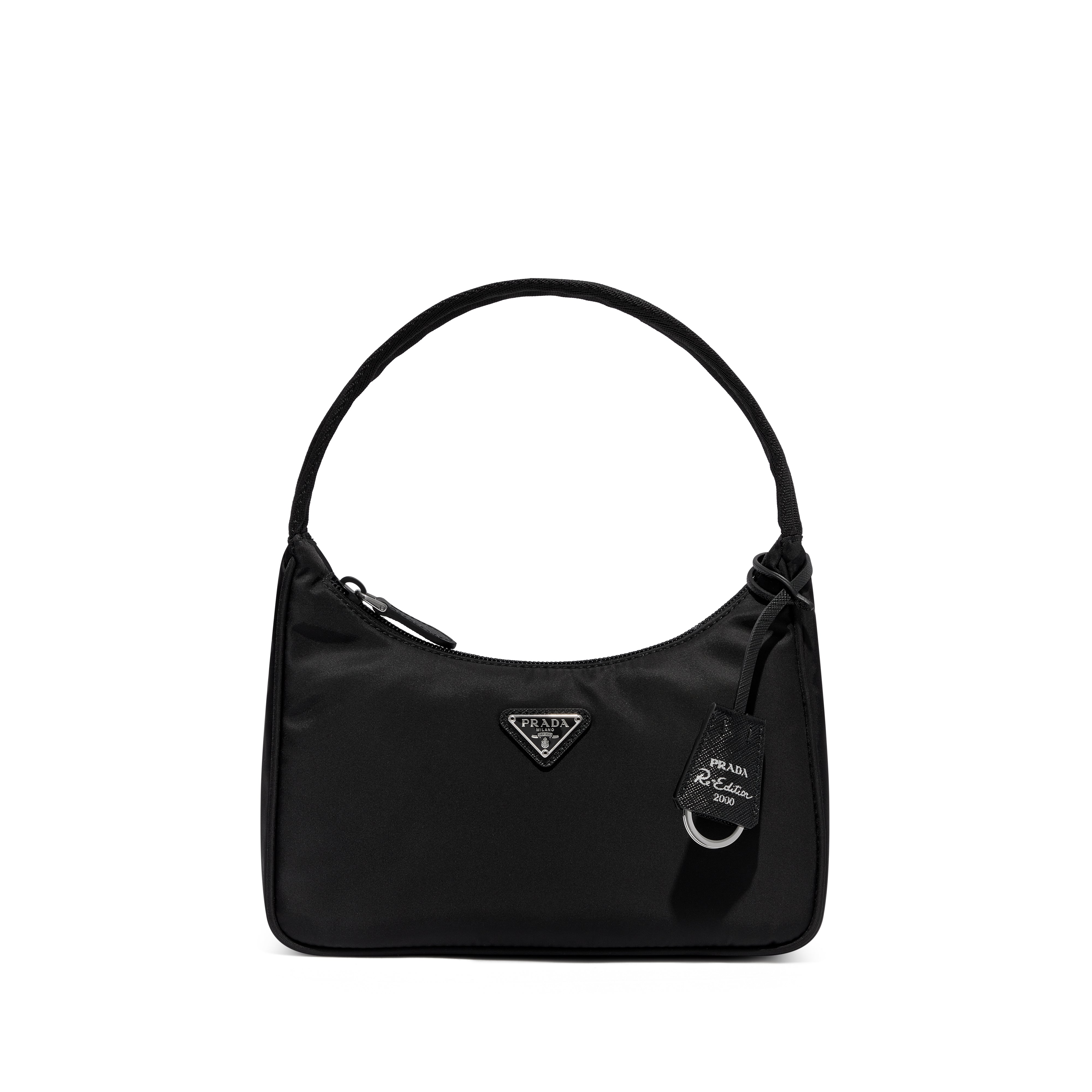 Saffiano Leather Prada Identity Shoulder Bag Women Slate Gray - Fablle