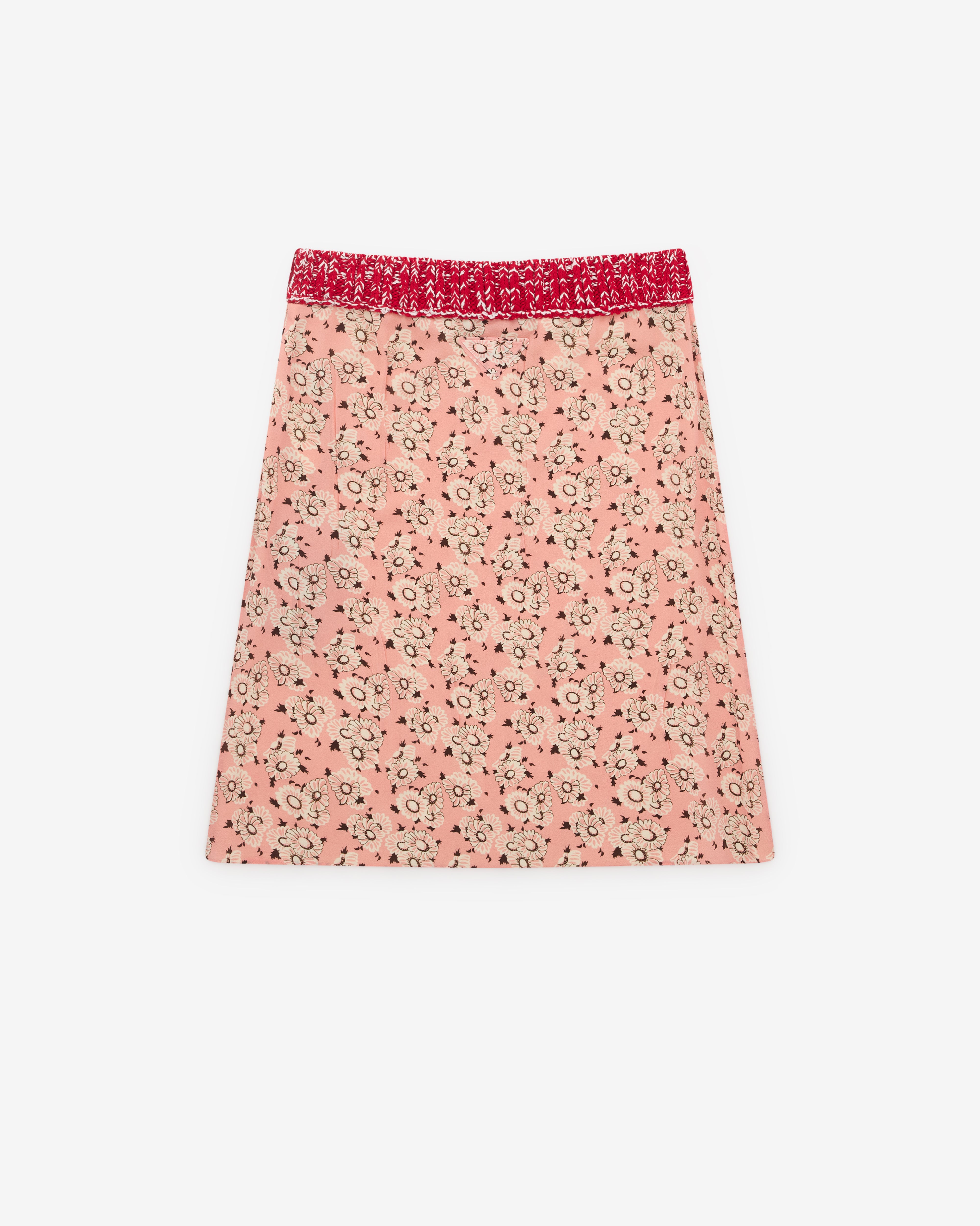Prada: Women's Floral Print Skirt (Pink) | DSML E-SHOP
