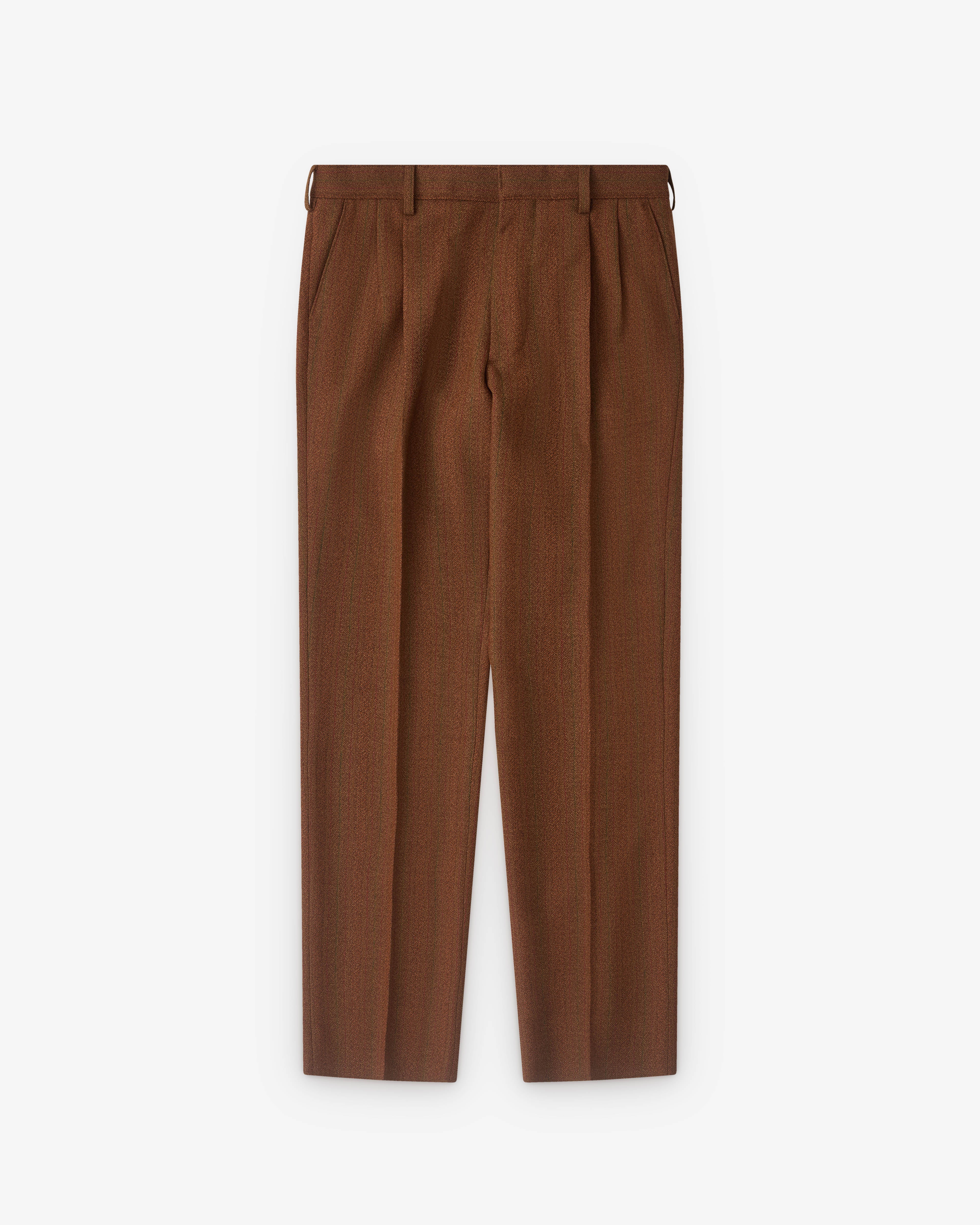 Prada: Men's Wool Pinstripe Pants (Tobacco) | Dover Street Market