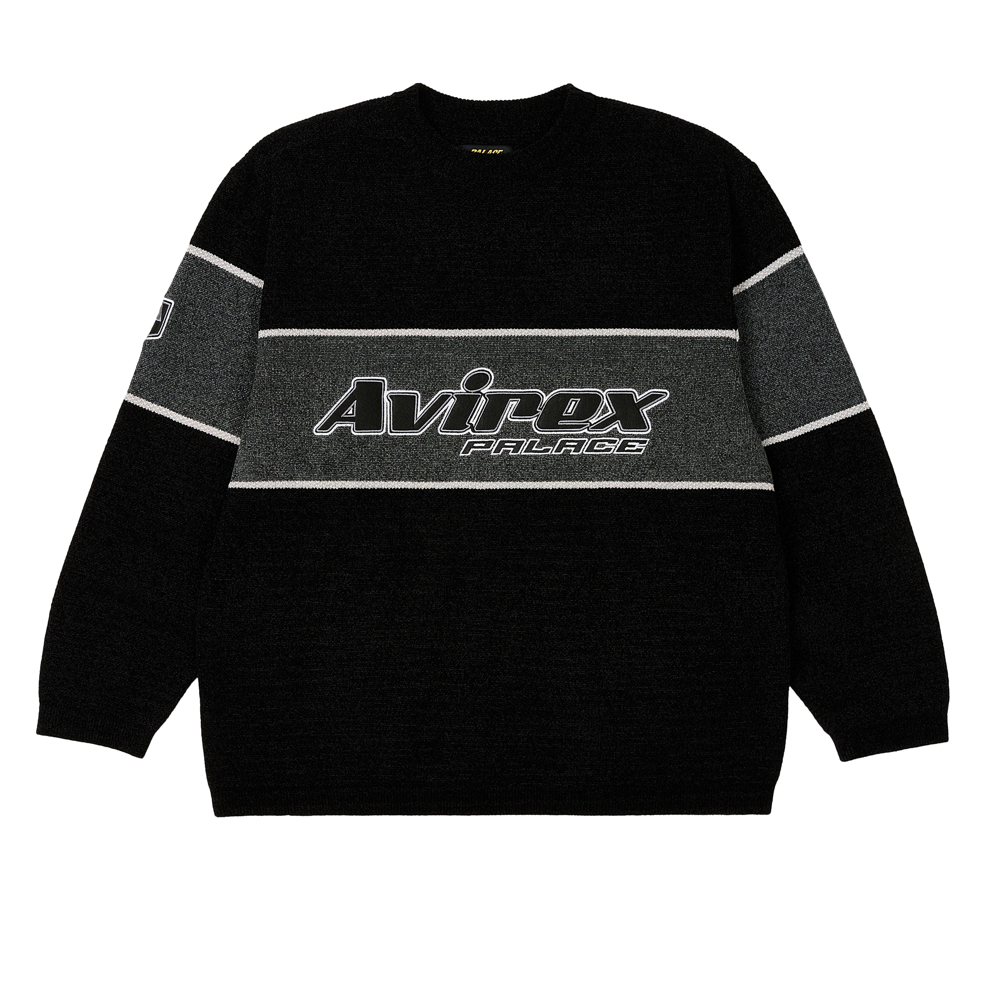 PALACE AVIREX CHENILLE KNIT GREY XL-