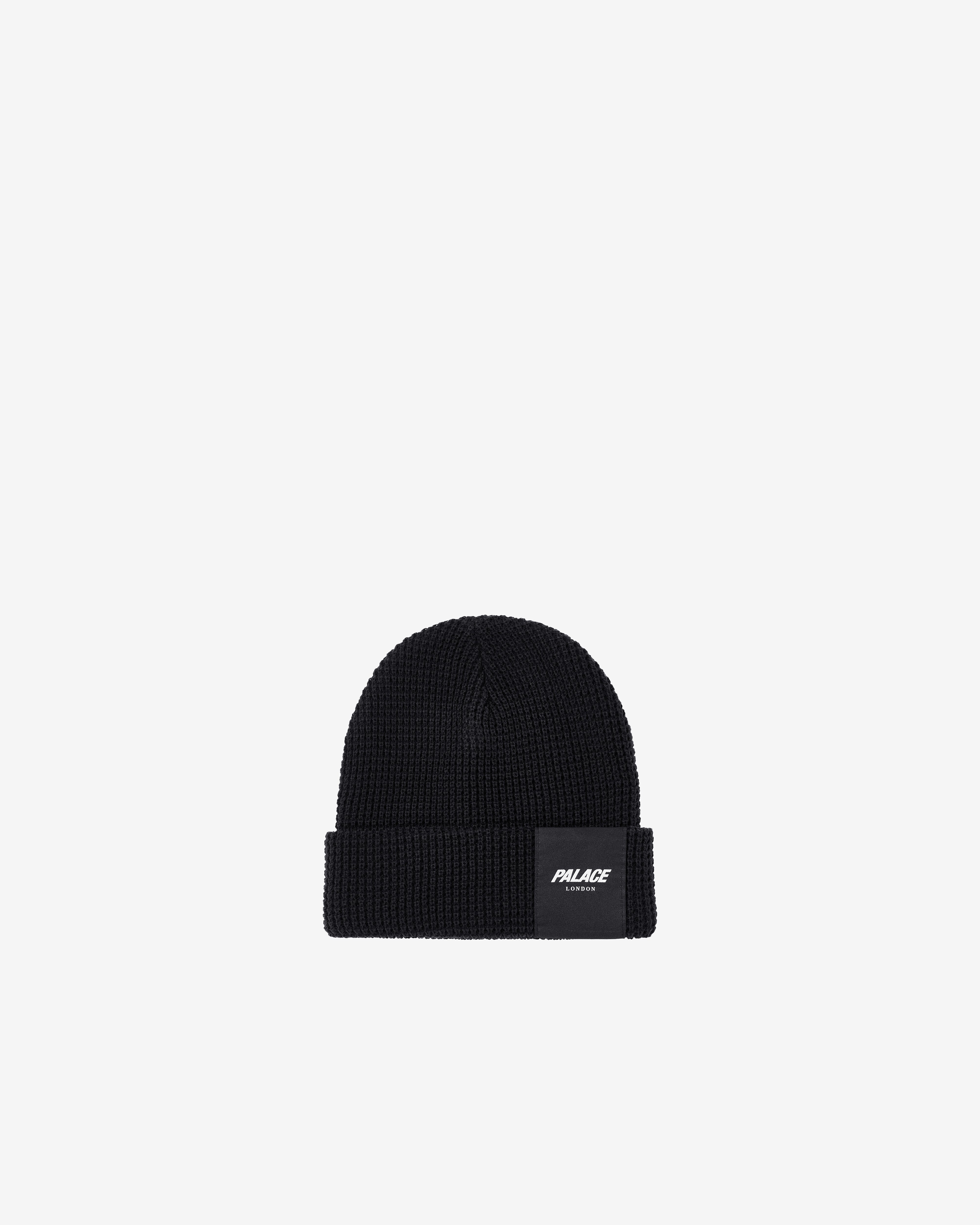 Palace - Men's Palace London Waffle Beanie - (Black) | Dover 