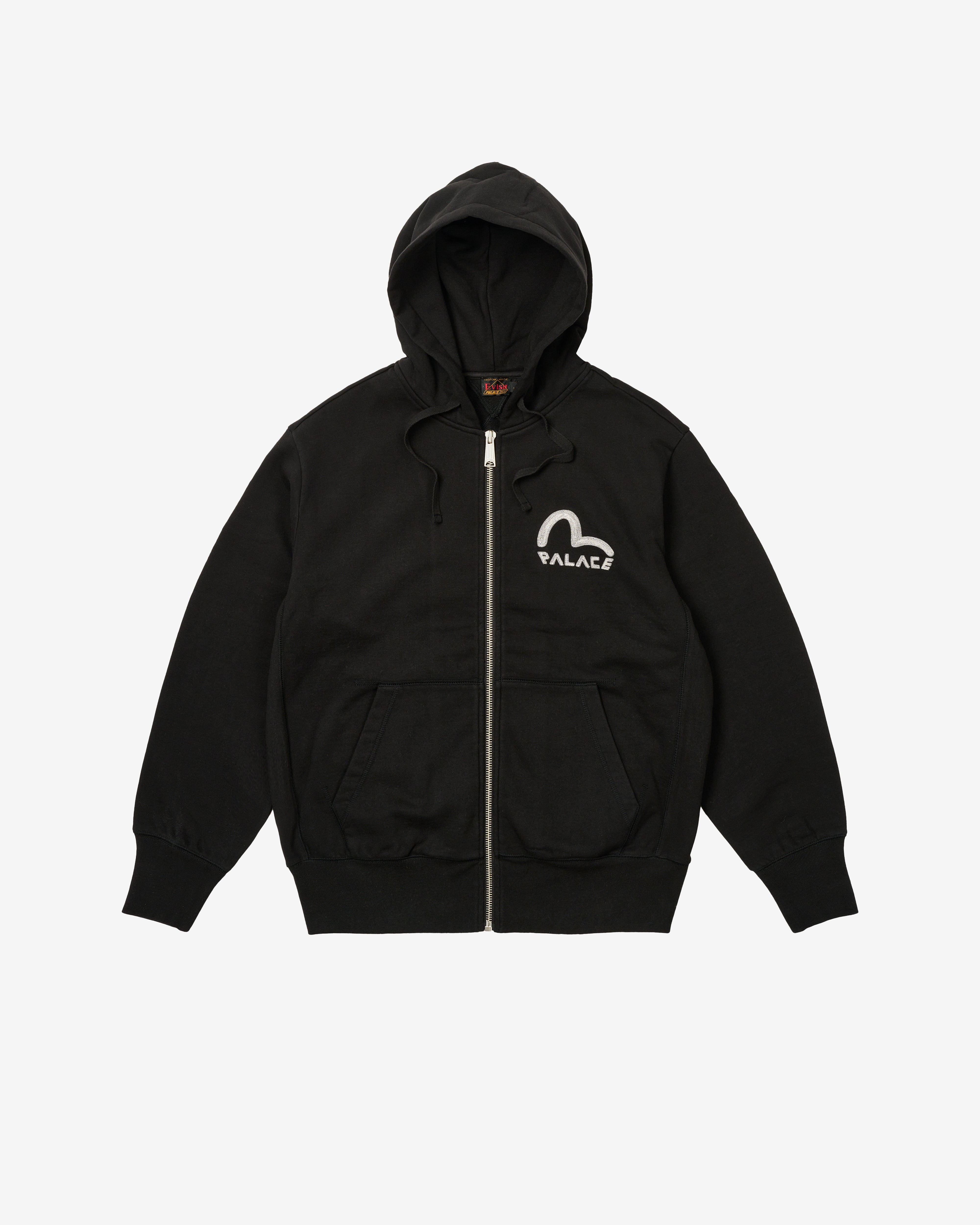 Palace: Men's Palace Evisu Zip Hood (Black) | DSML E-SHOP