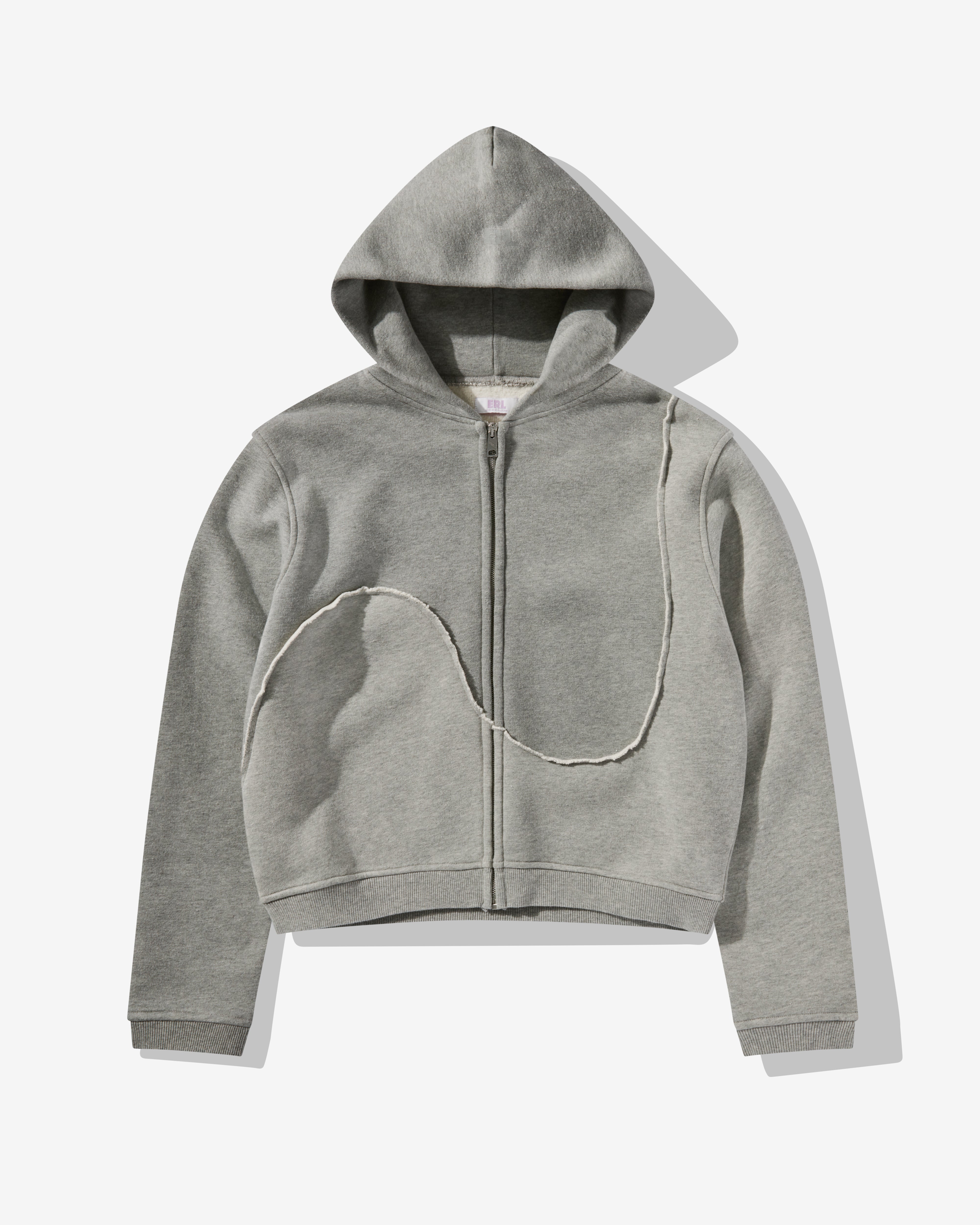 ERL - Men's Swirl Zipped Hoodie - (Grey)