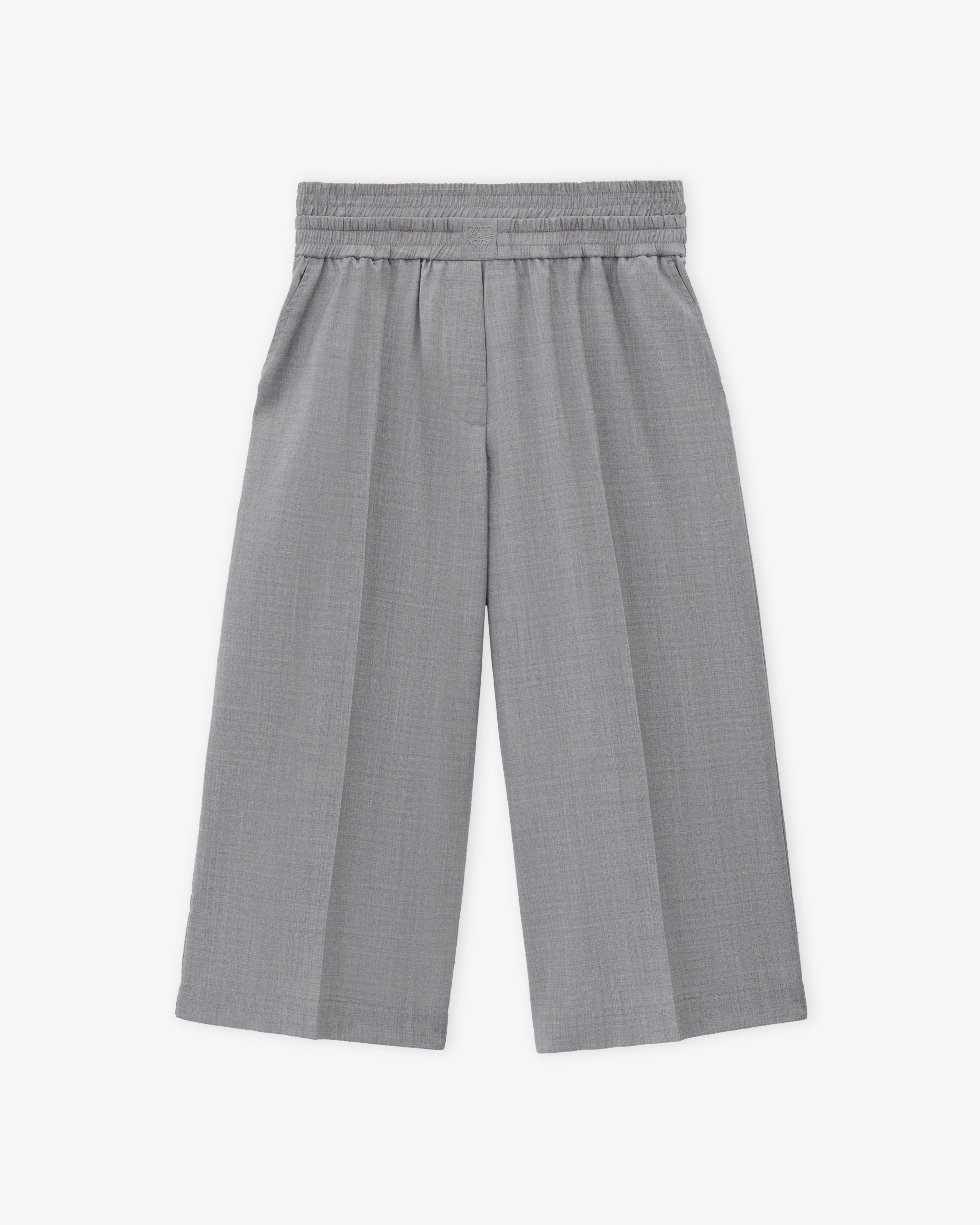 LOEWE】2019AW GREY WOOL 2tuck half-pant LOEWE】2019AW GREY WOOL