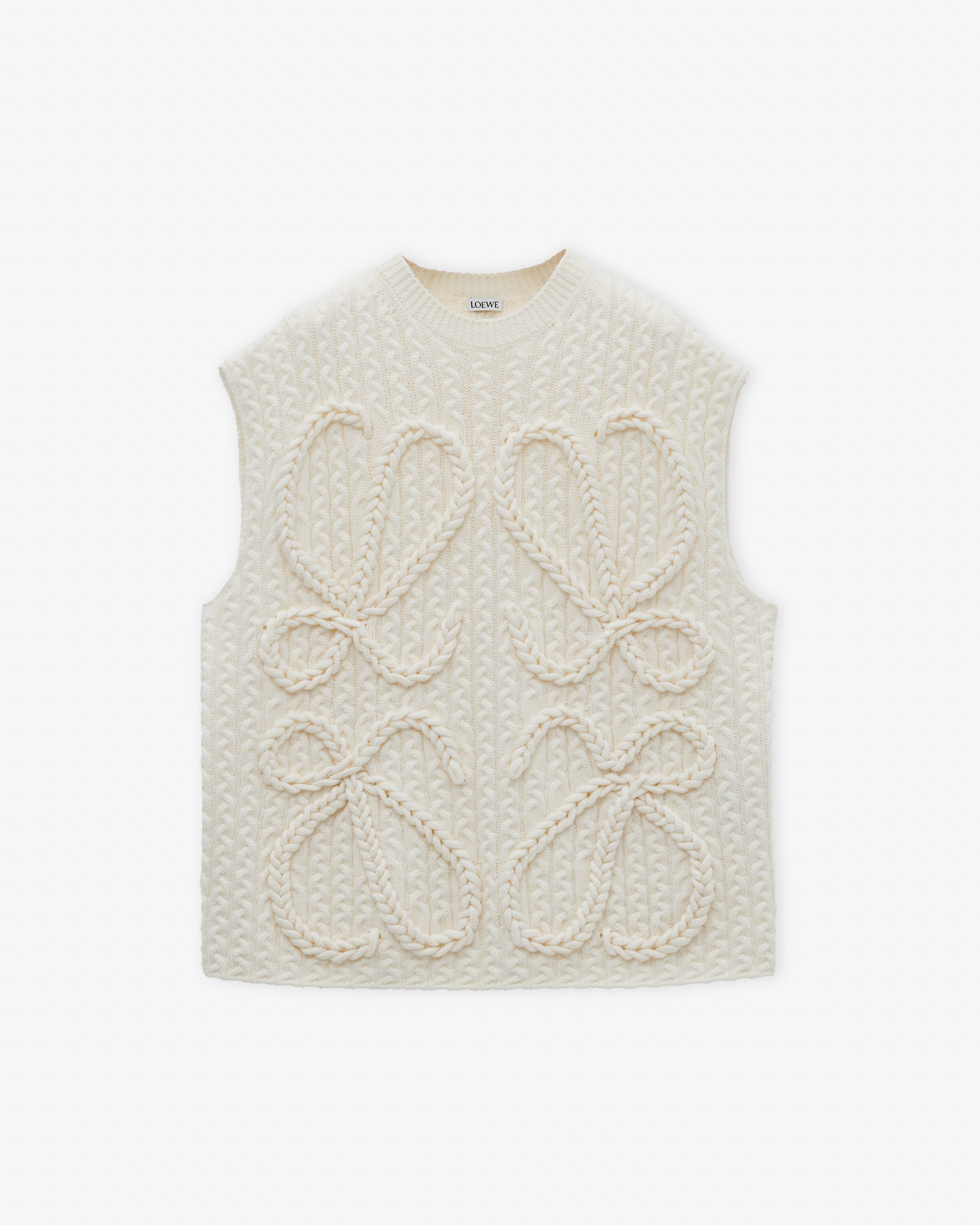 Loewe 2025 Embroidered Knitted Vest Wool