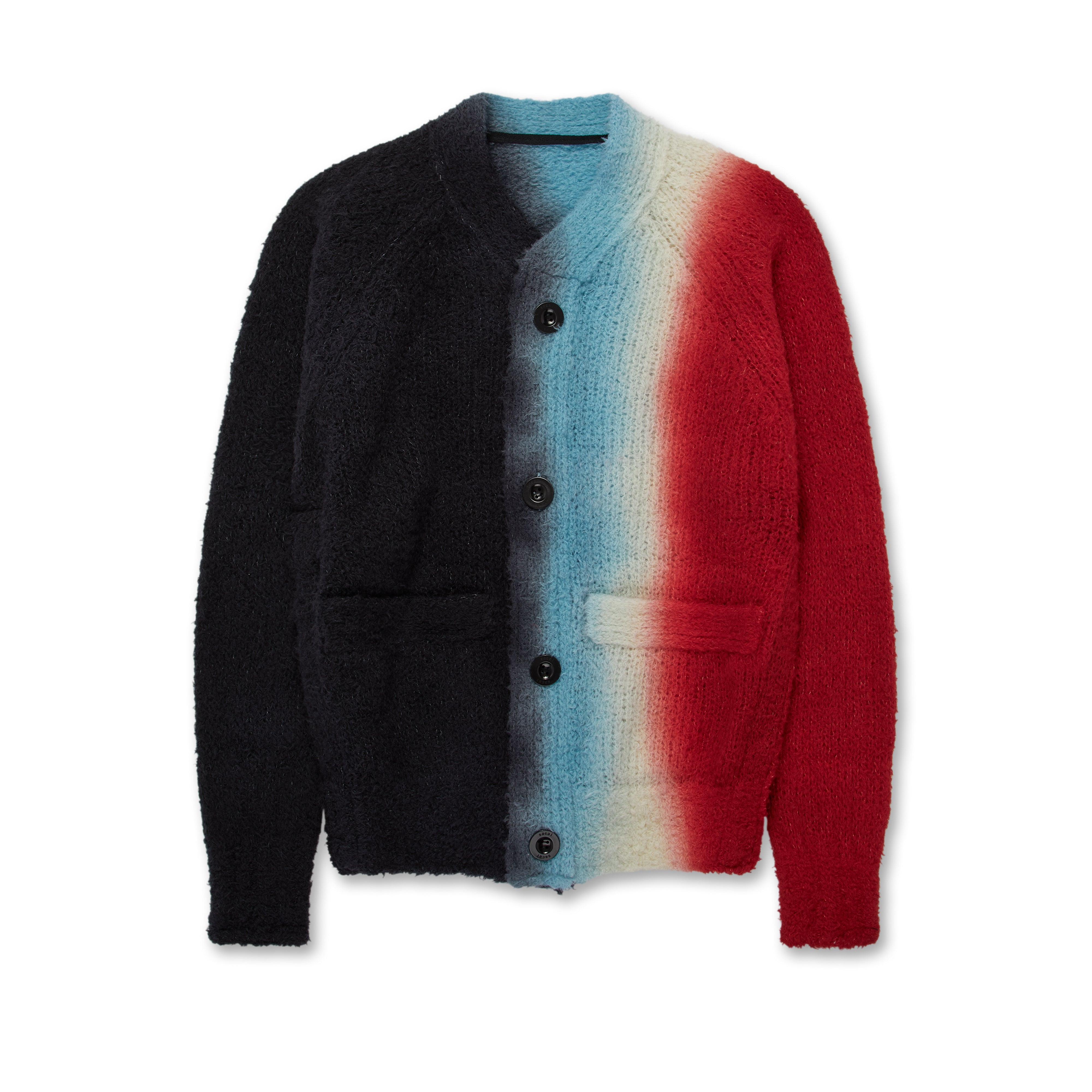 sacai - Men's Tie Dye Knit Cardigan - (Multi) | Dover Street Market E