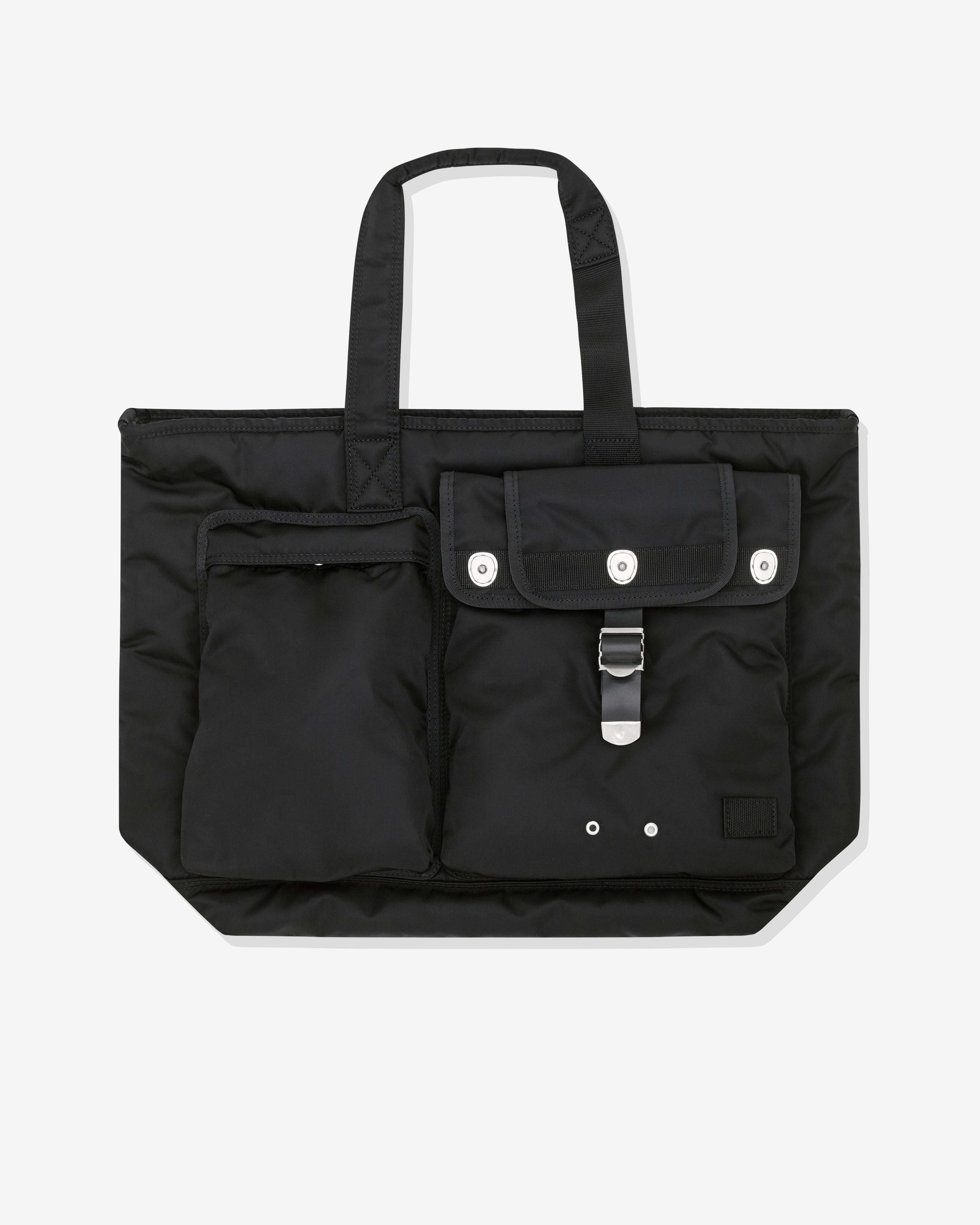 Sacai: Porter Pocket Tote (Black) | DSML E-SHOP