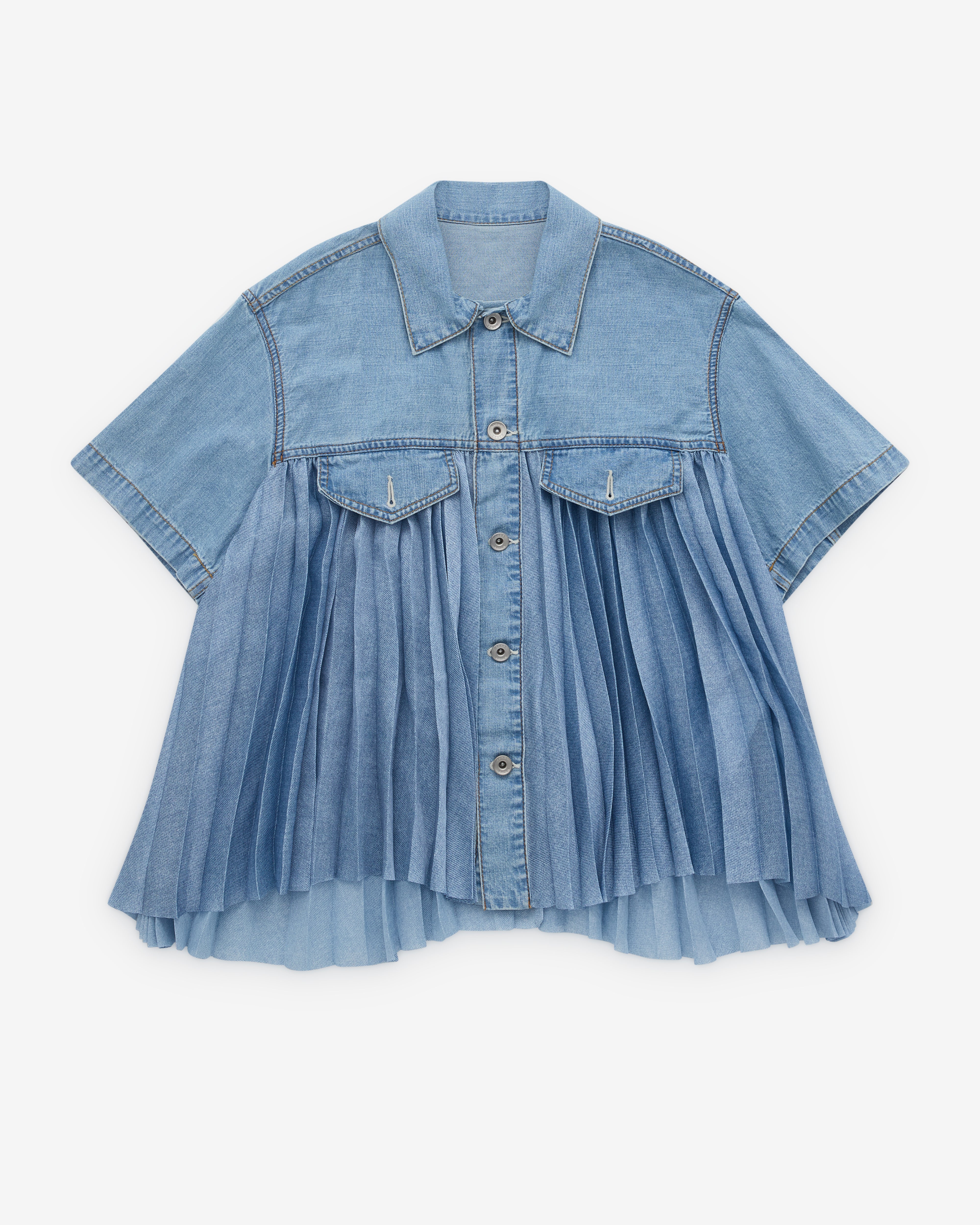 トップス 24SS sacai 24-07285 Denim Camisole Shirt Sacai tops for Women | SSENSE 24SS sacai 24-07285 Denim Camisole Shirt