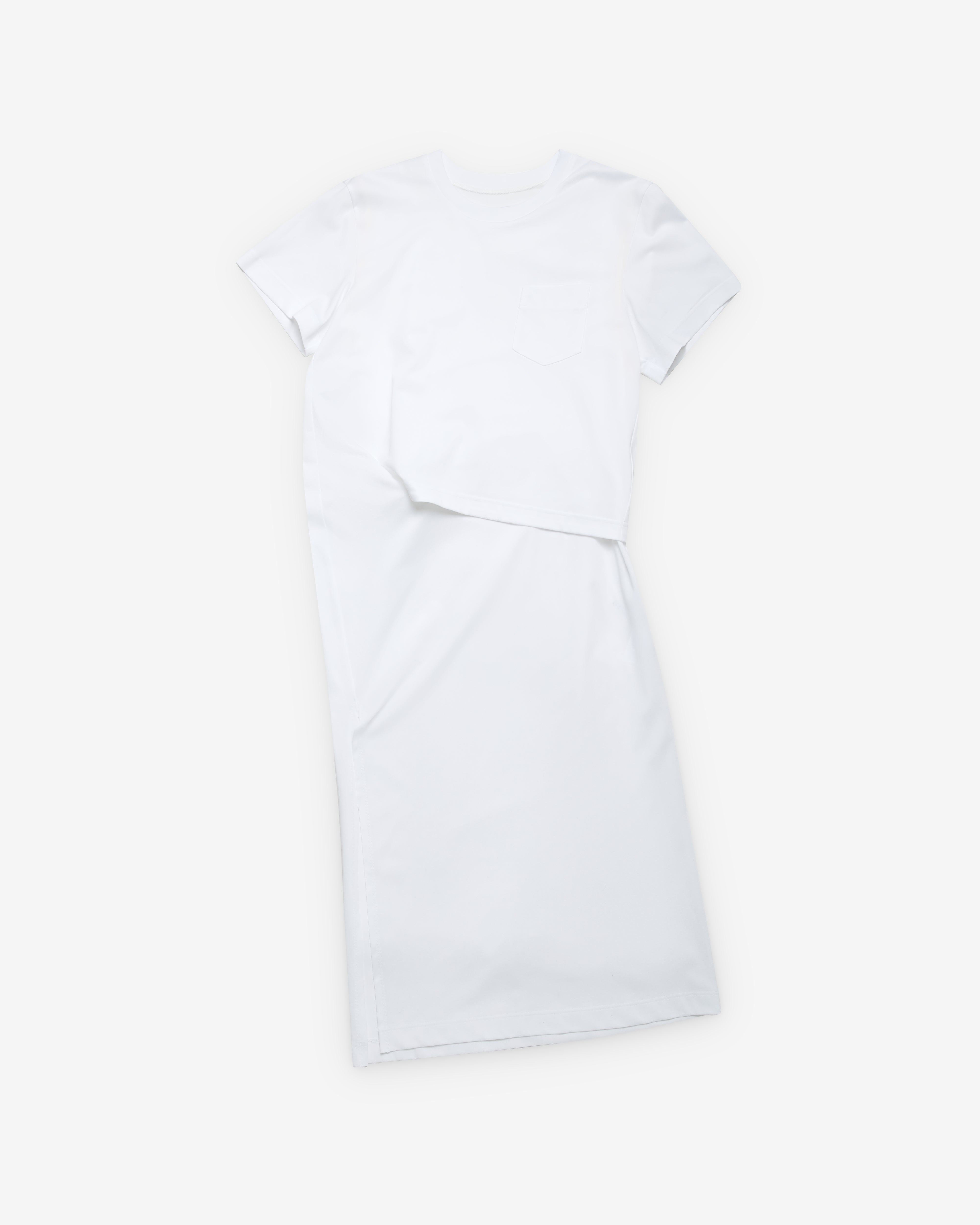 Sacai Cotton Jersey Dress 白ワンピース sacai: Women's Cotton Jersey Dress (White) | Dover Street Market