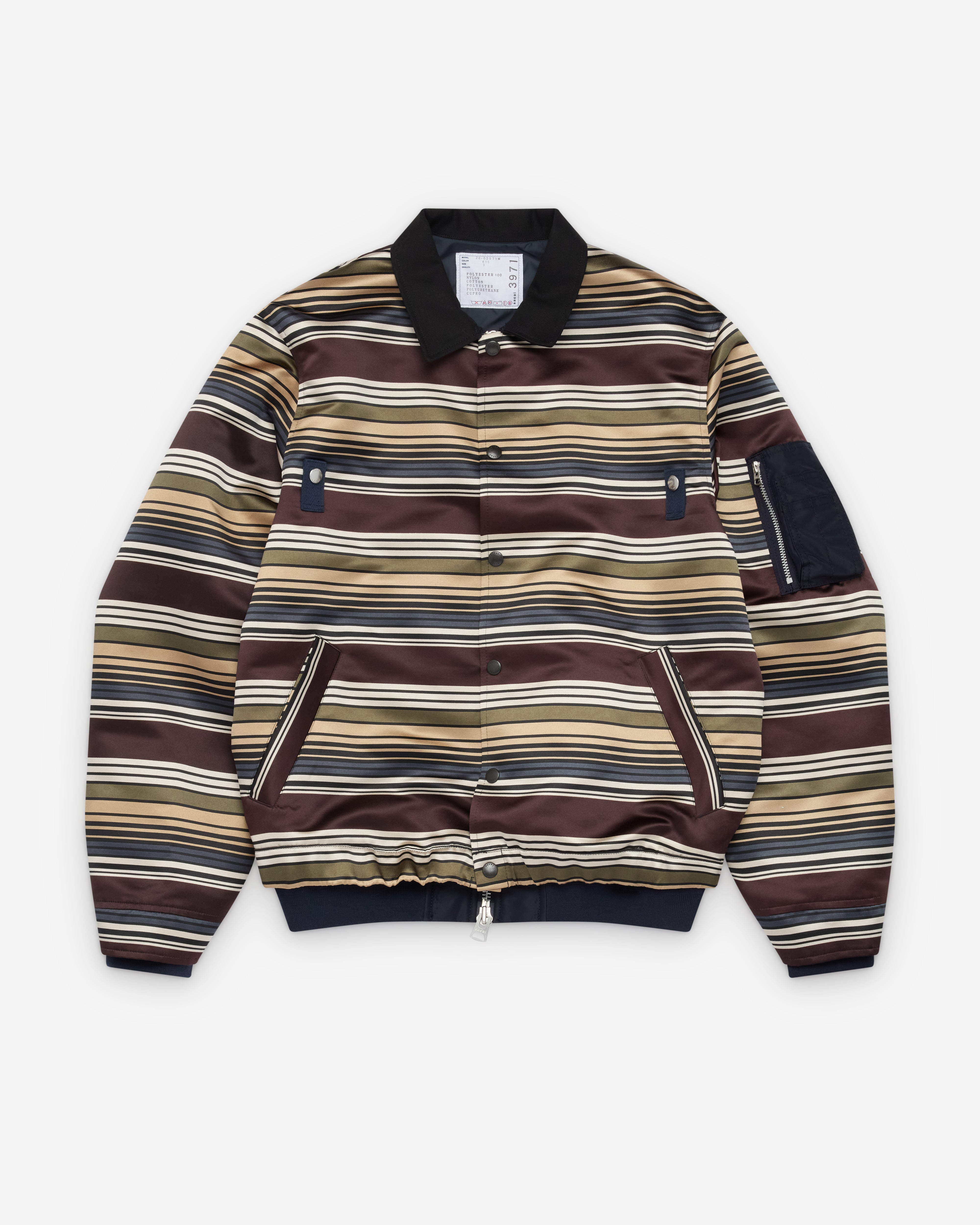 Sacai: Men's Horizontal Stripe Blouson (Multi) | Dover Street
