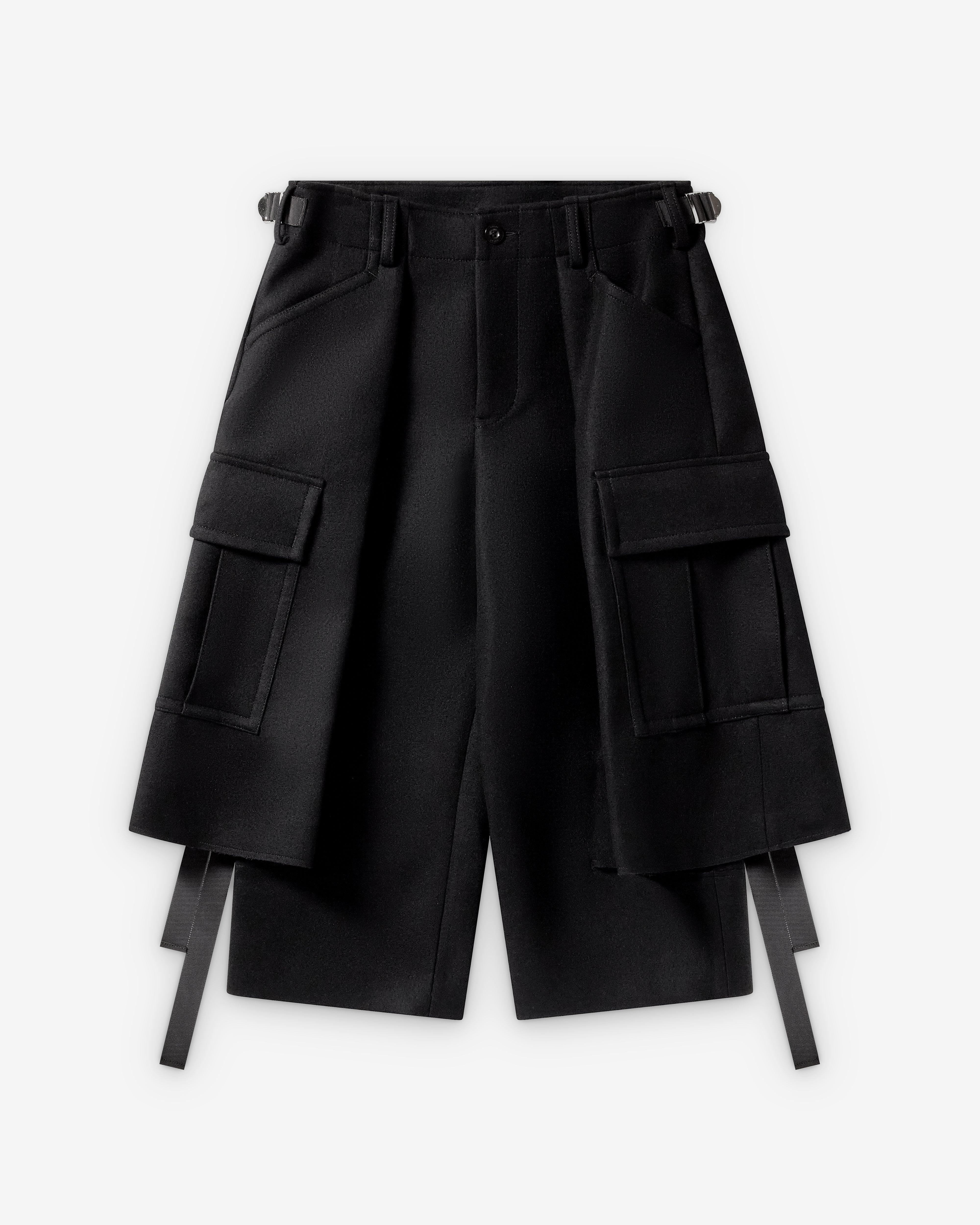 Sacai : Women's Wool Melton Pants (Black) | Dover Street Market London